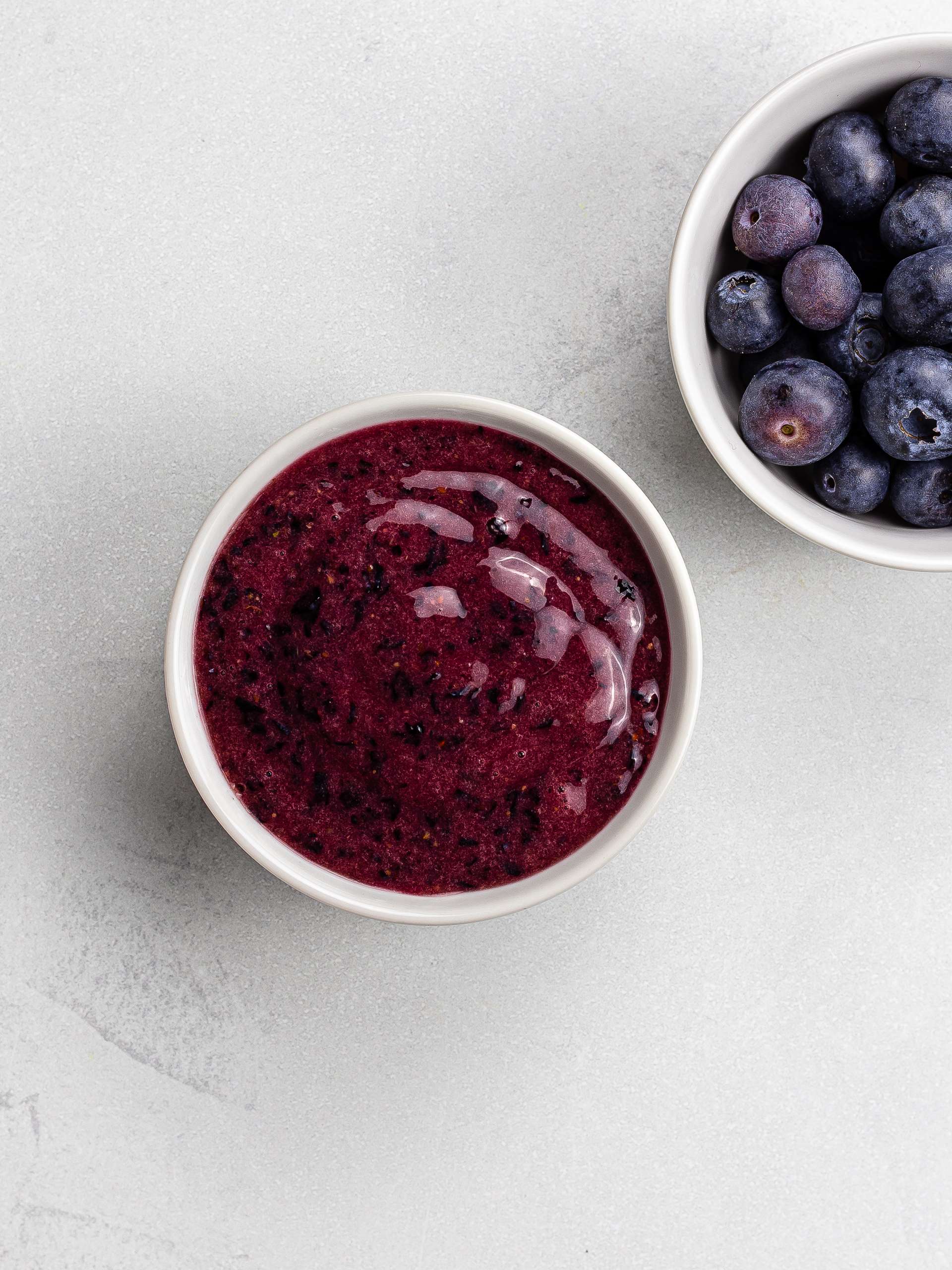 blueberry puree in a cup