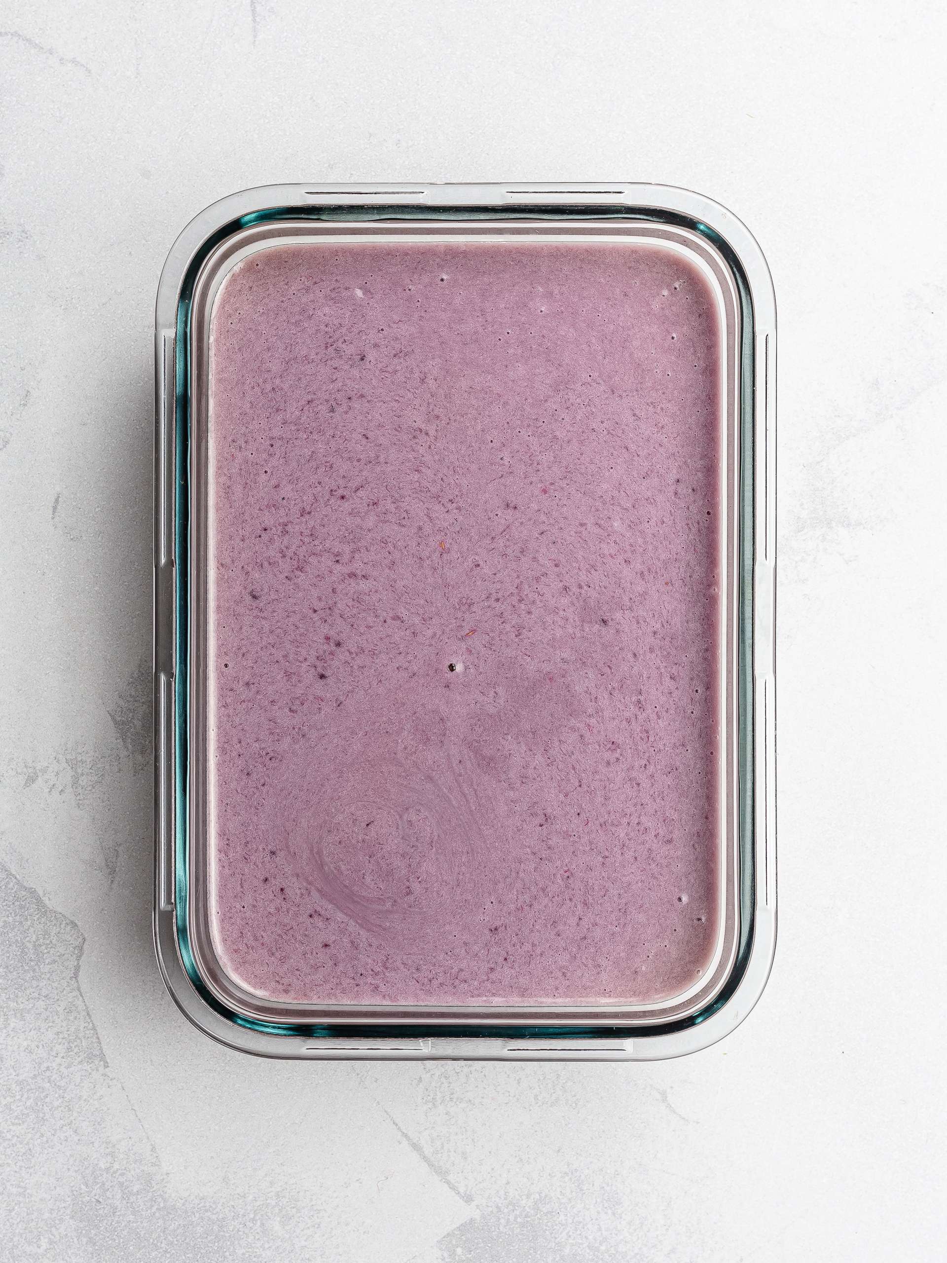 vegan lavender ice cream in a container