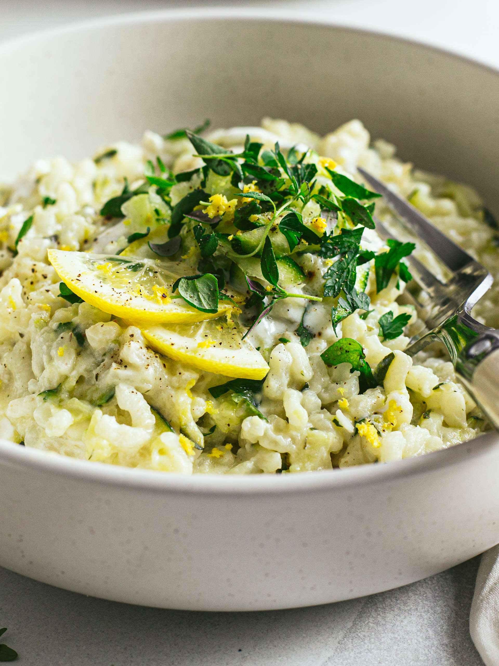 Creamy Courgette Risotto Recipe Foodaciously