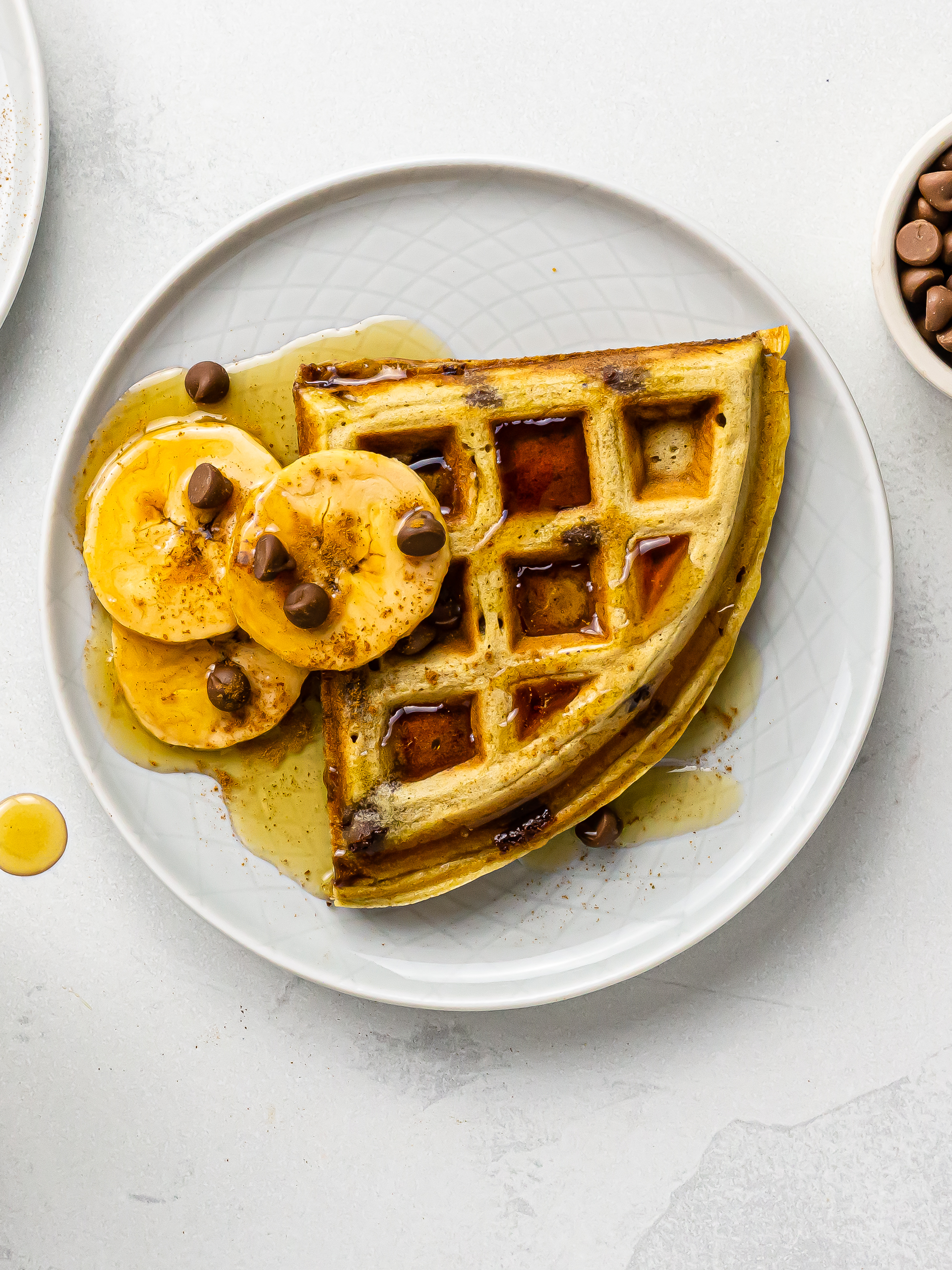 plantain waffles on a plate