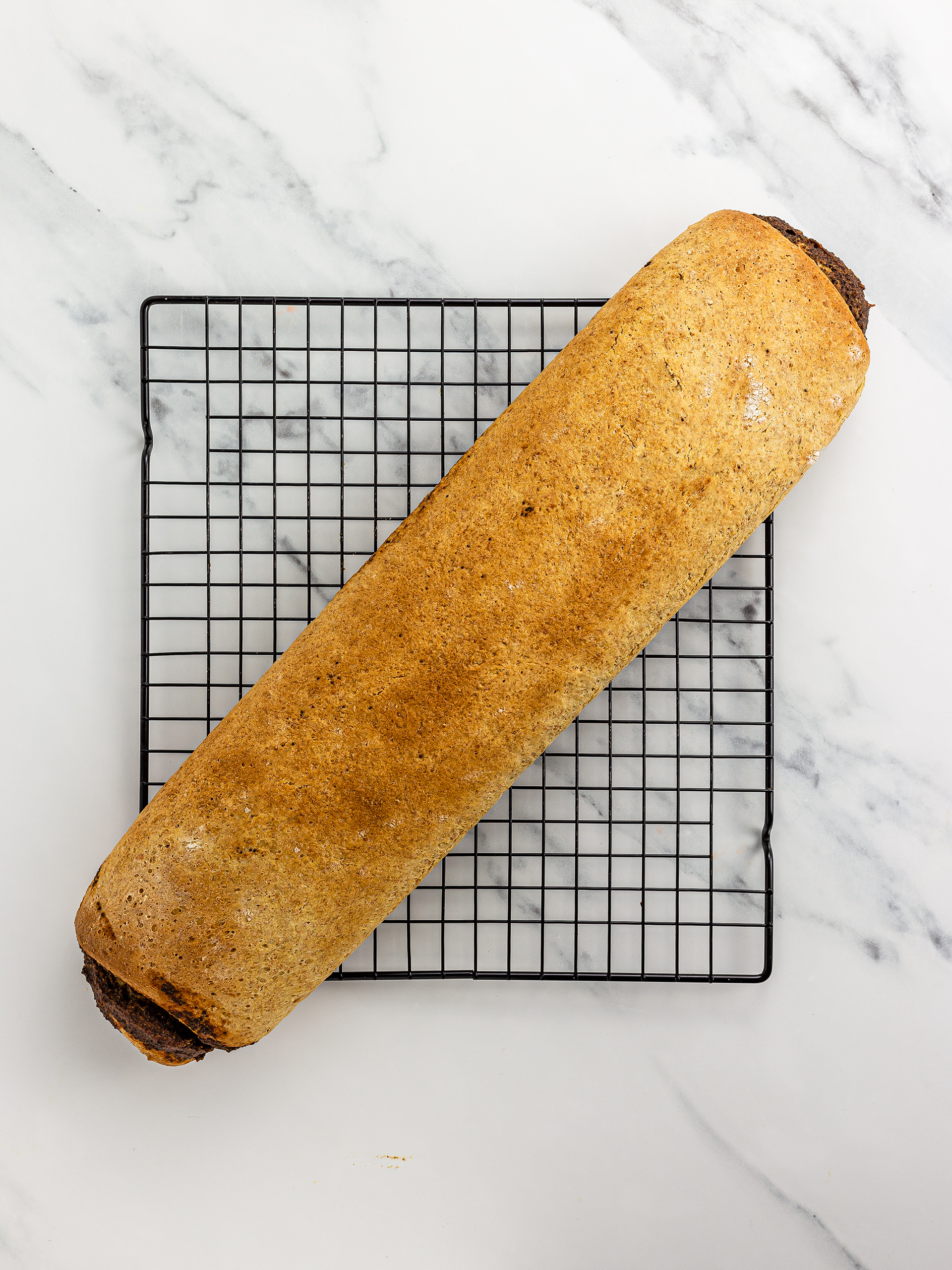 baked german poppy seed cake roll