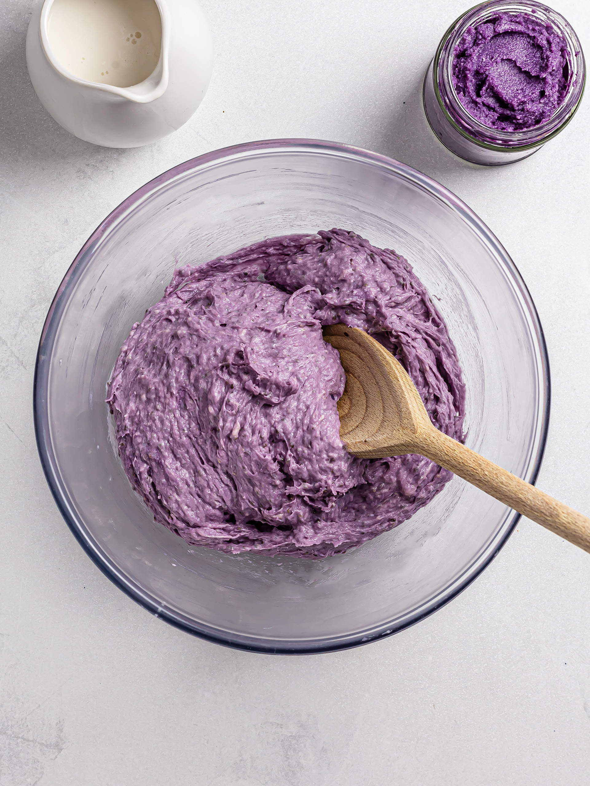 ube brownie dough