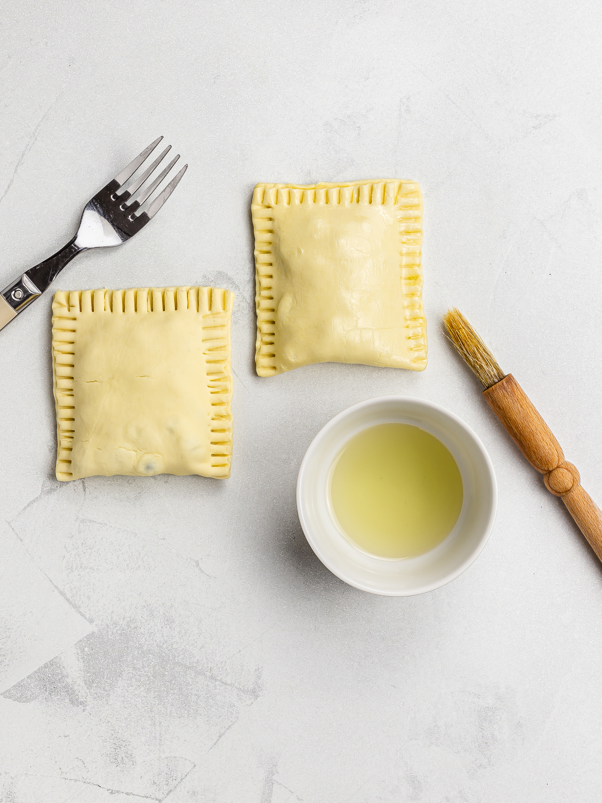 sealed vegetable pastries