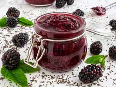 Blackberry JAM Lemongrass sugar-free-blackberry-jam-with