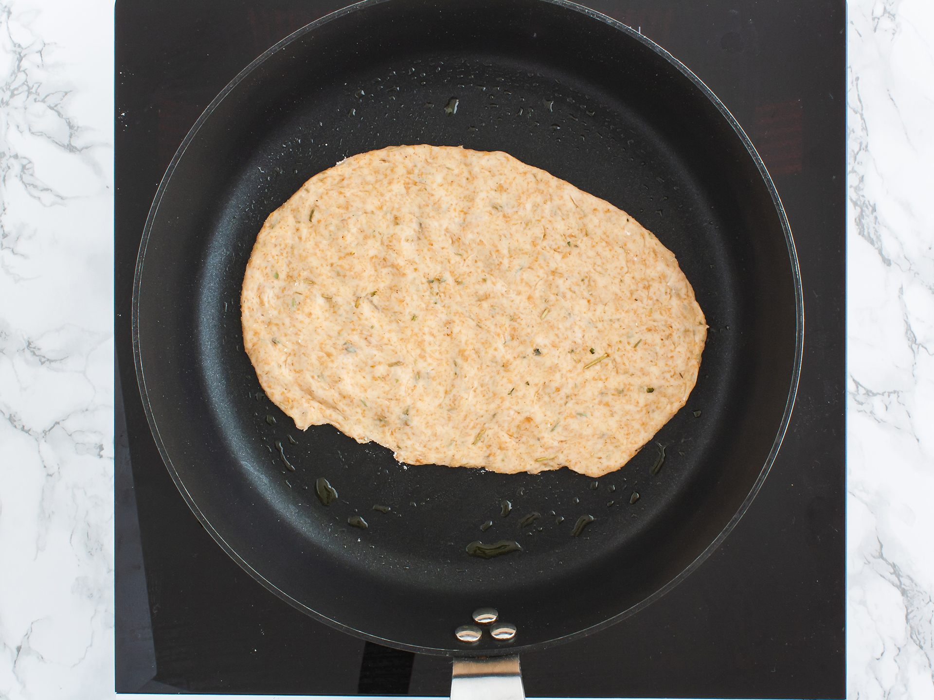 Step 3.1 of Smoked Salmon Flatbread with Pesto Recipe