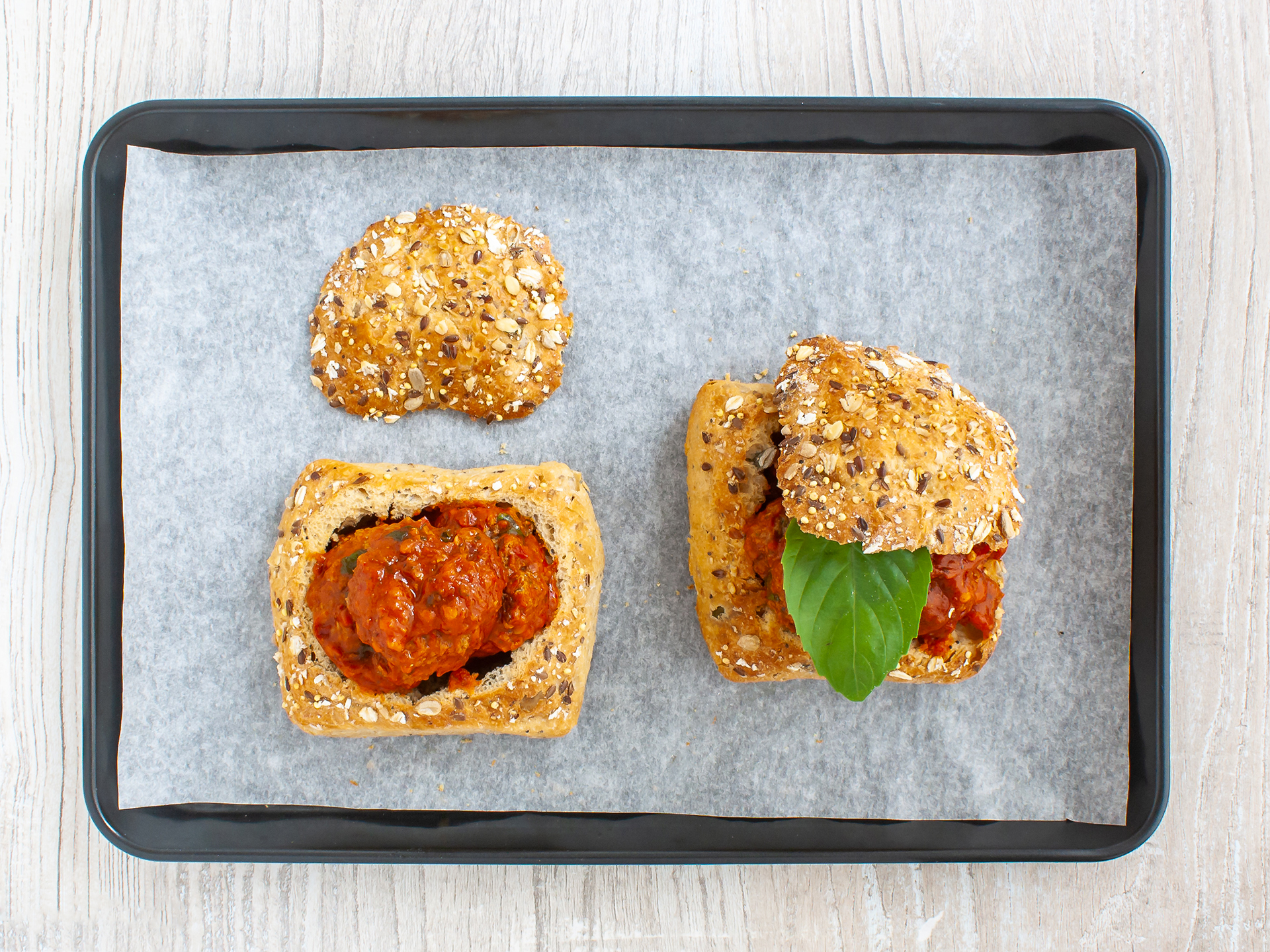 Step 4.1 of Gluten Free Dairy Free Egg Free Meatballs in Bread Bowl