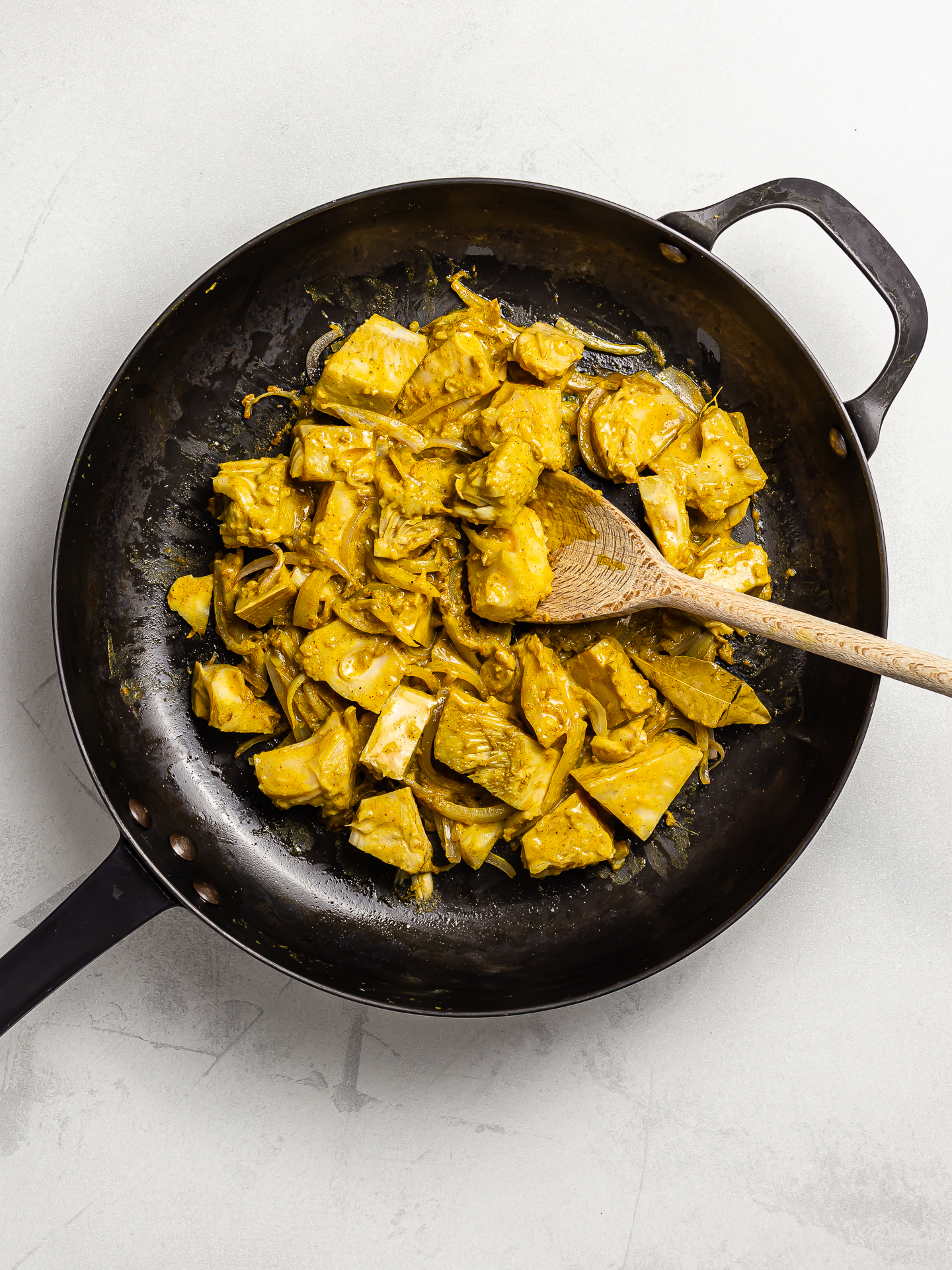 cooked indian jackfruit for biryani