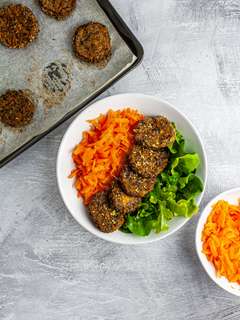 Baked Black Bean Falafels Recipe | Foodaciously