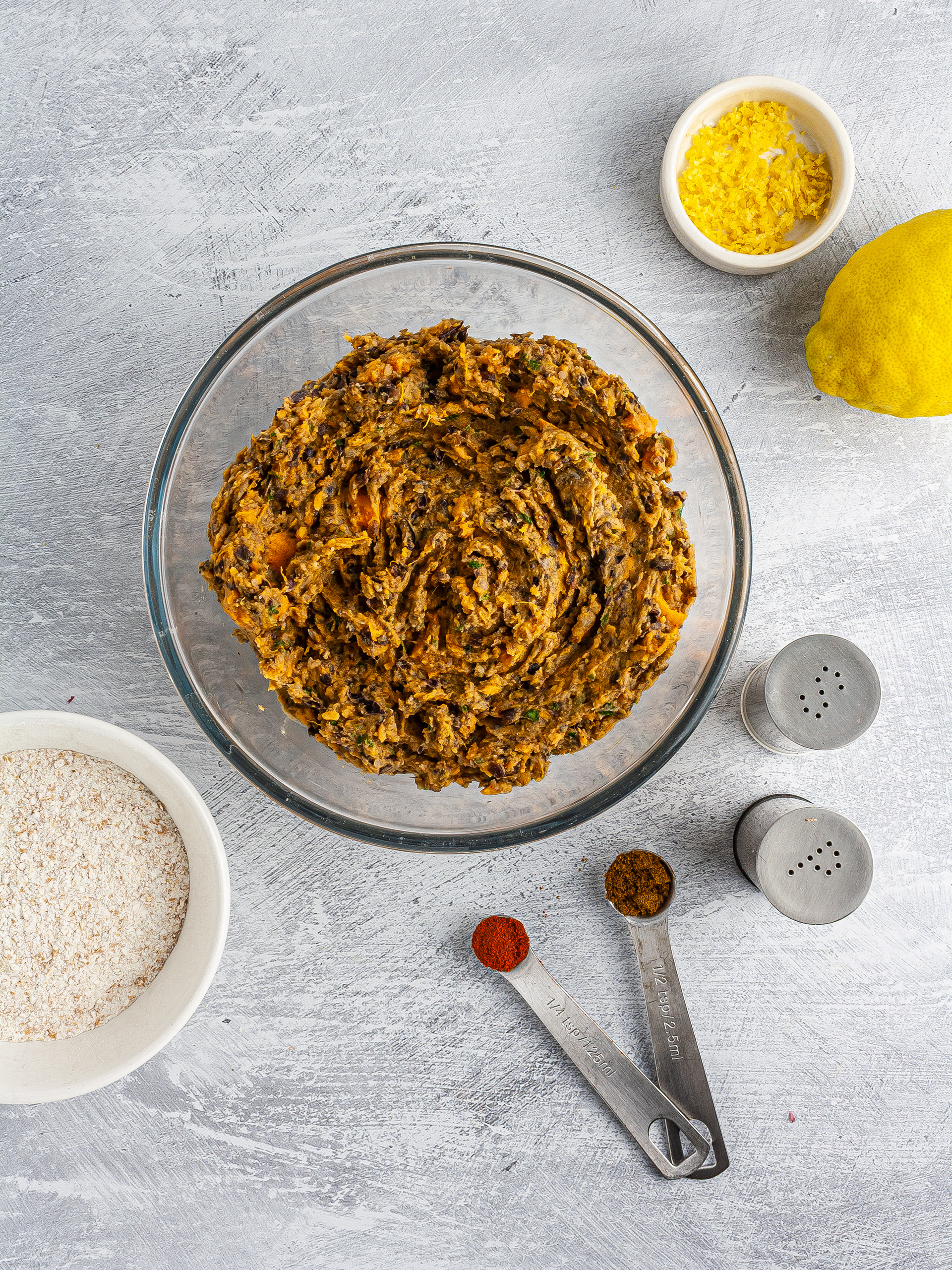 Black bean and sweet potato falafel mix