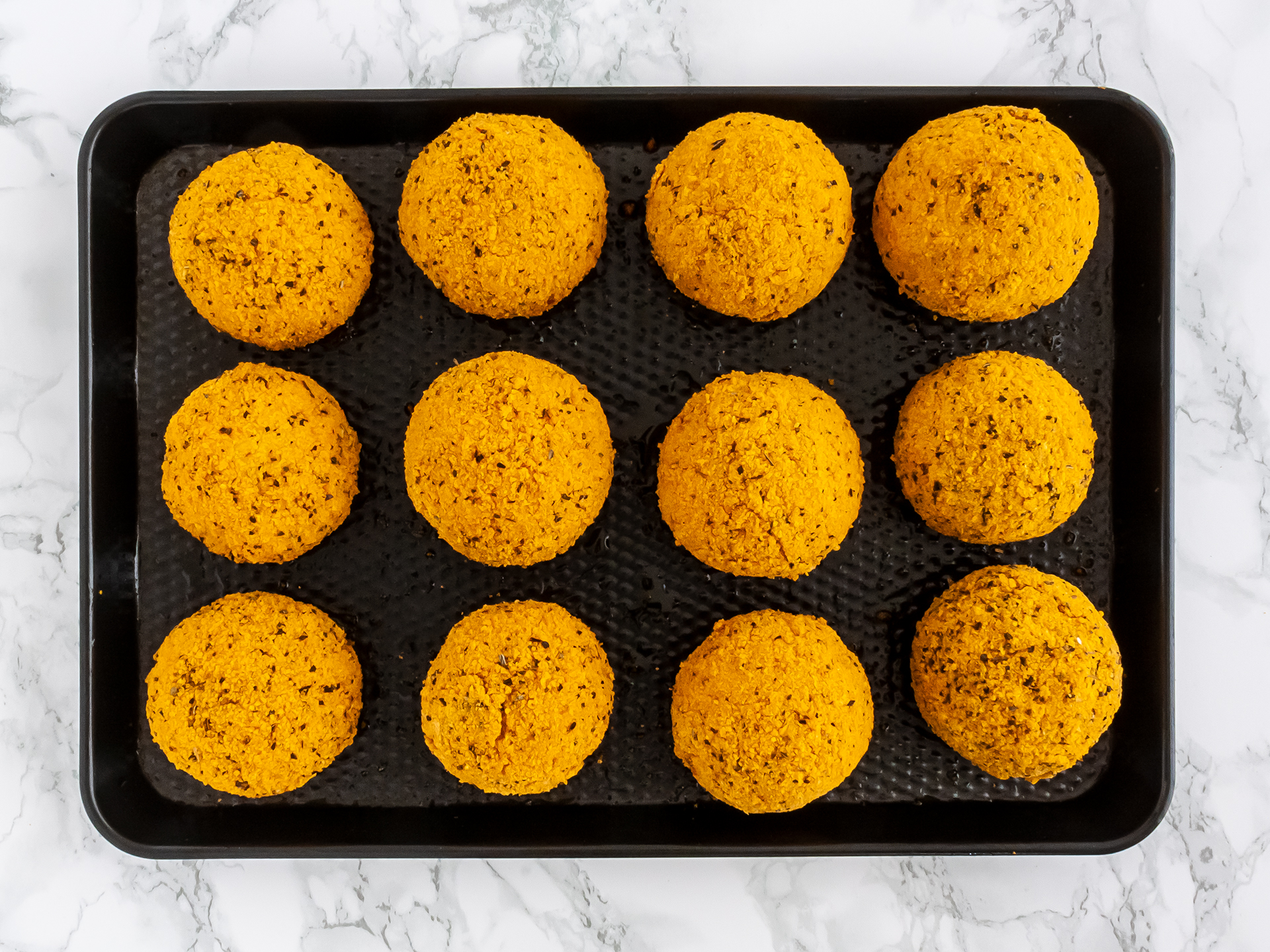 Arancini baked in the oven.