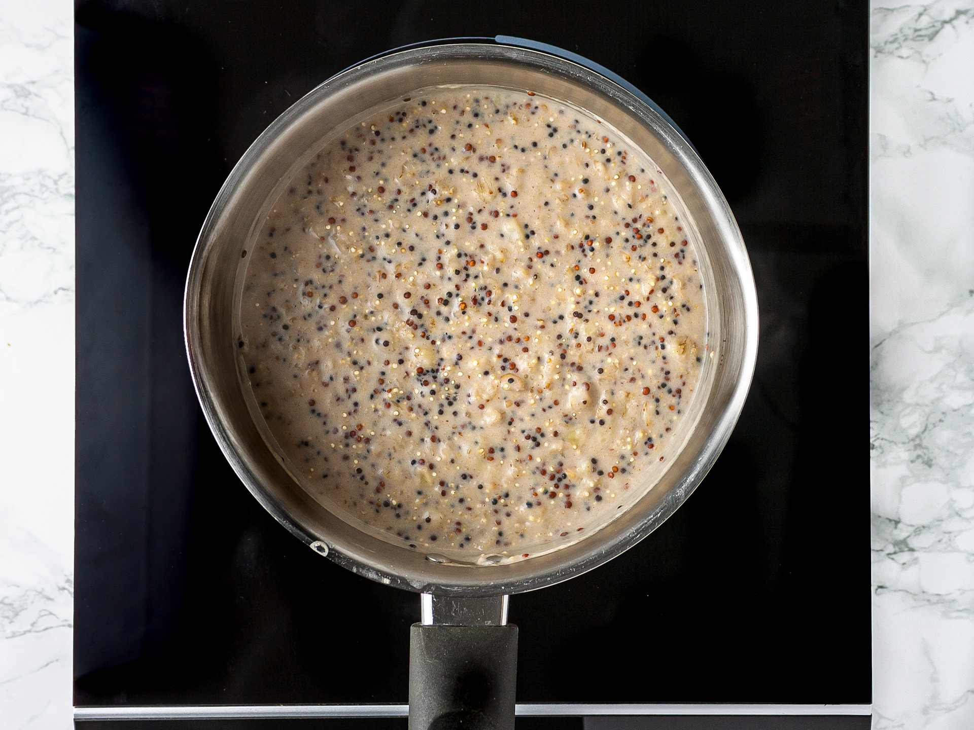 peanut quinoa oat porridge