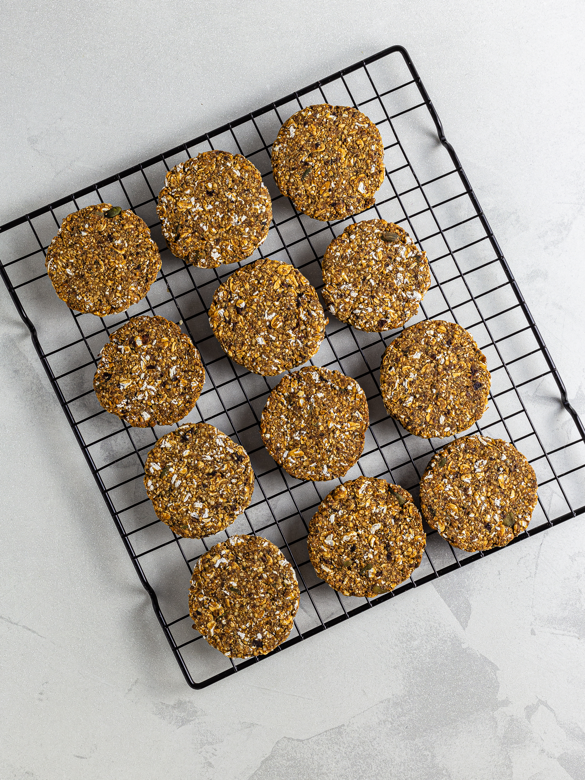 baked hemp cookies on a rack