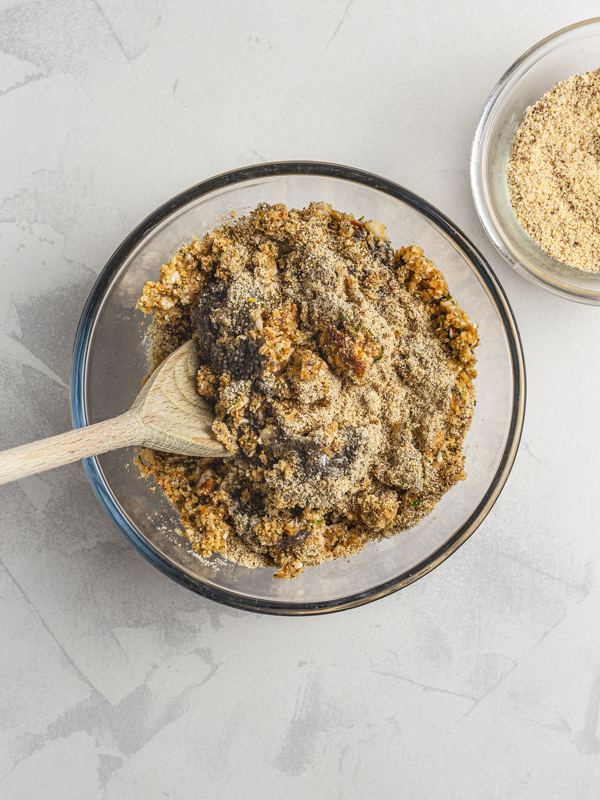 Falafel mixture with almond flour