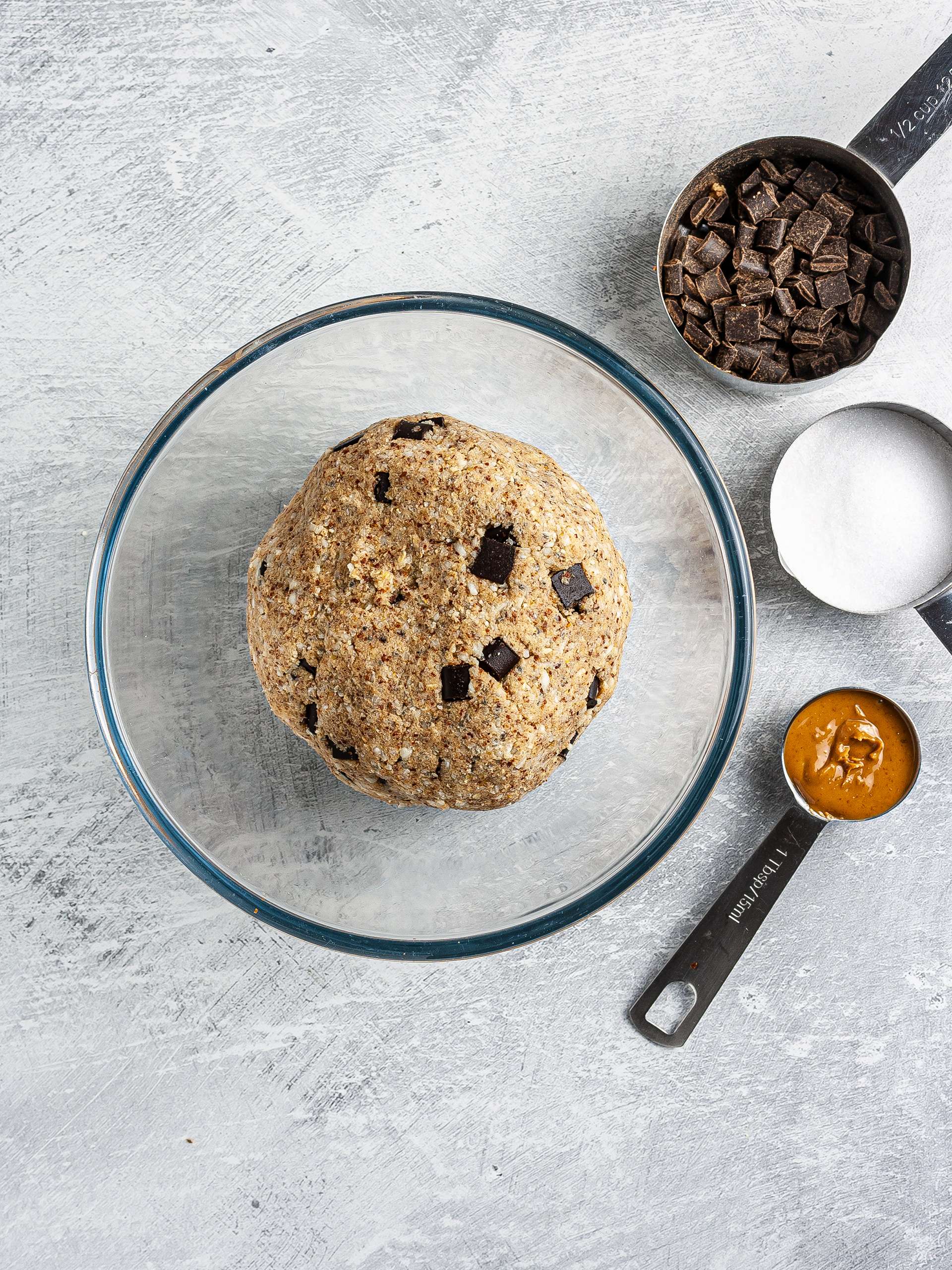 Cookie dough in a bowl