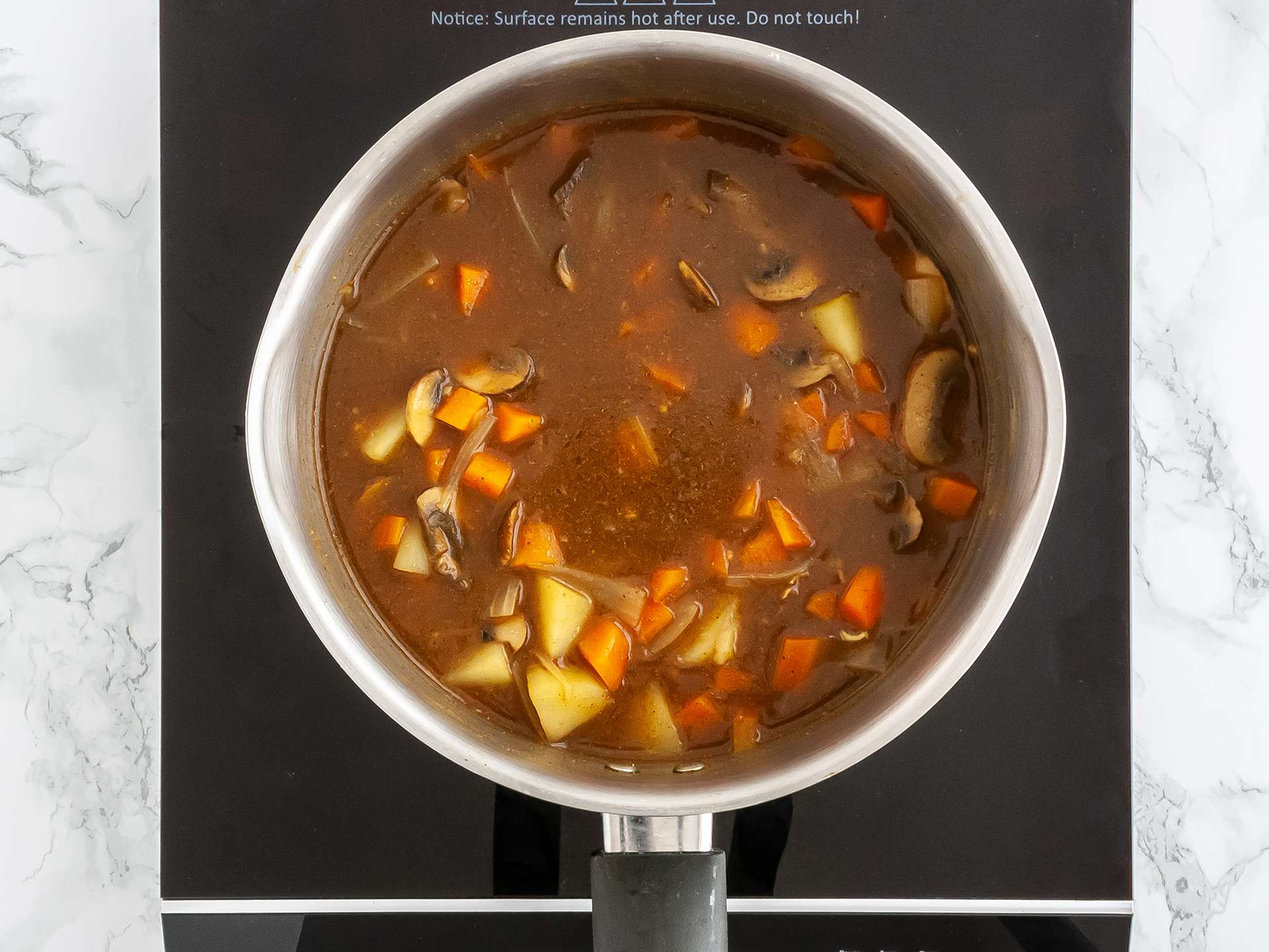 cooked curry broth