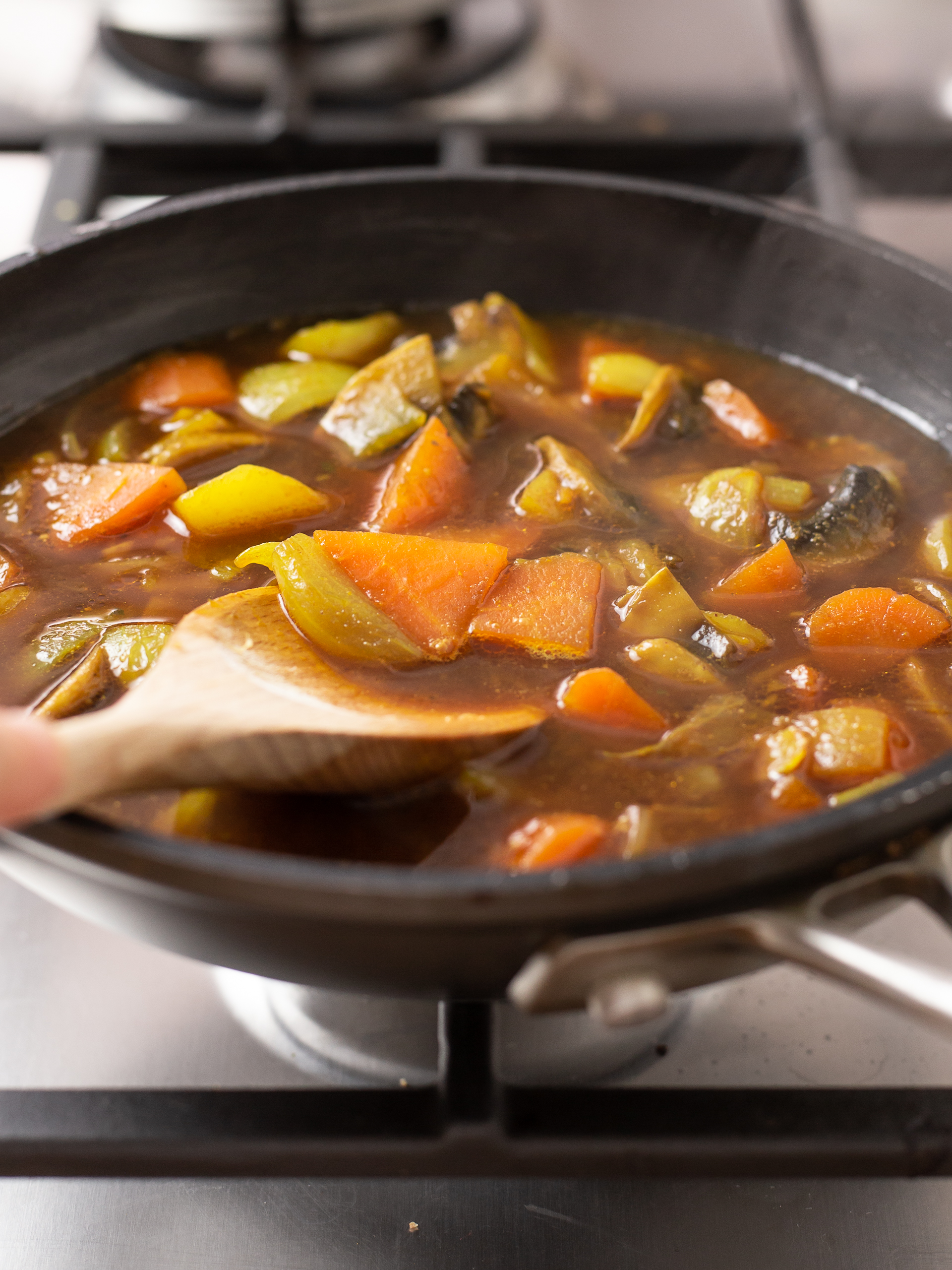 vegetable Japanese curry with soy sauce