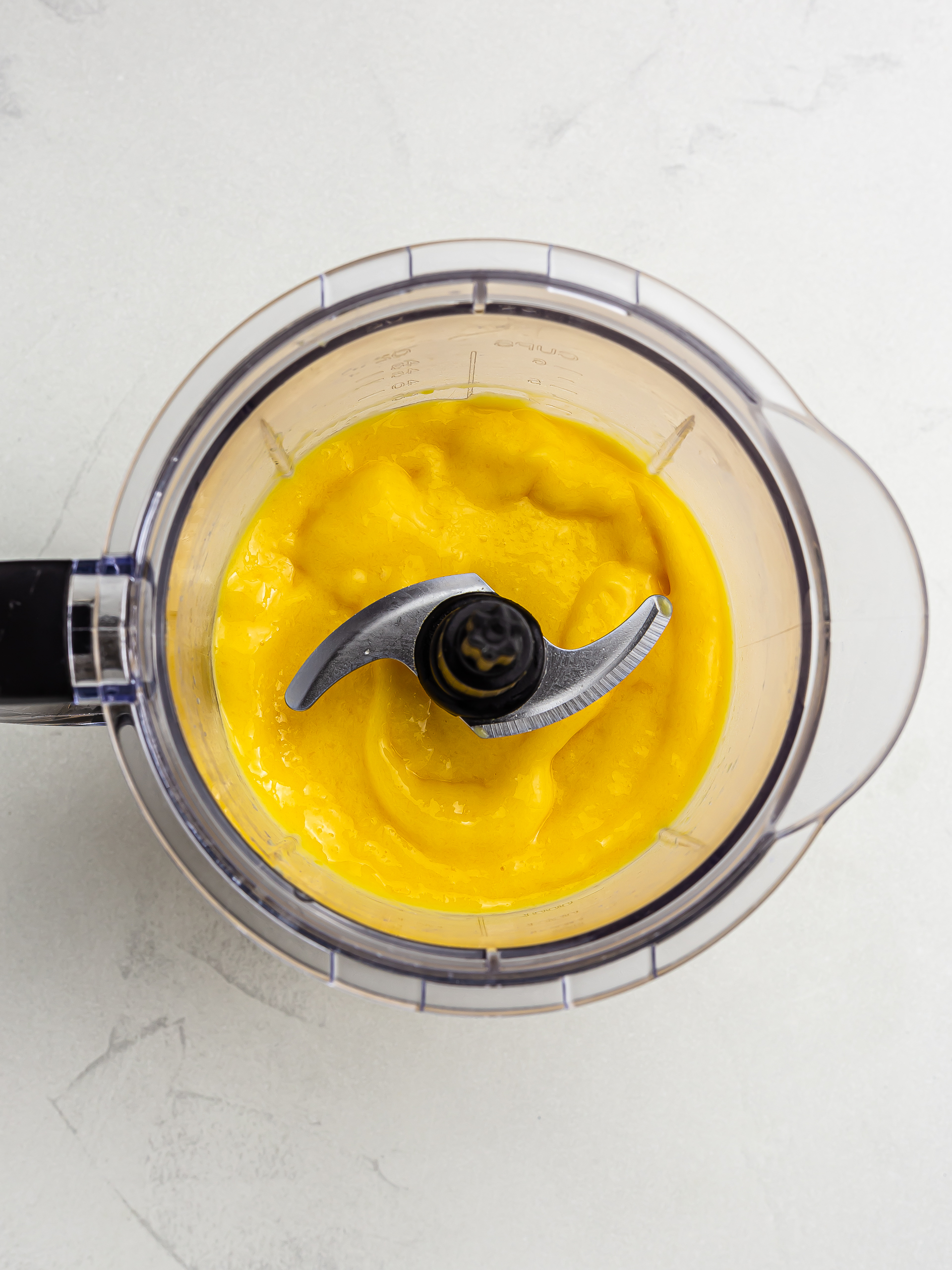 blended mango sorbet