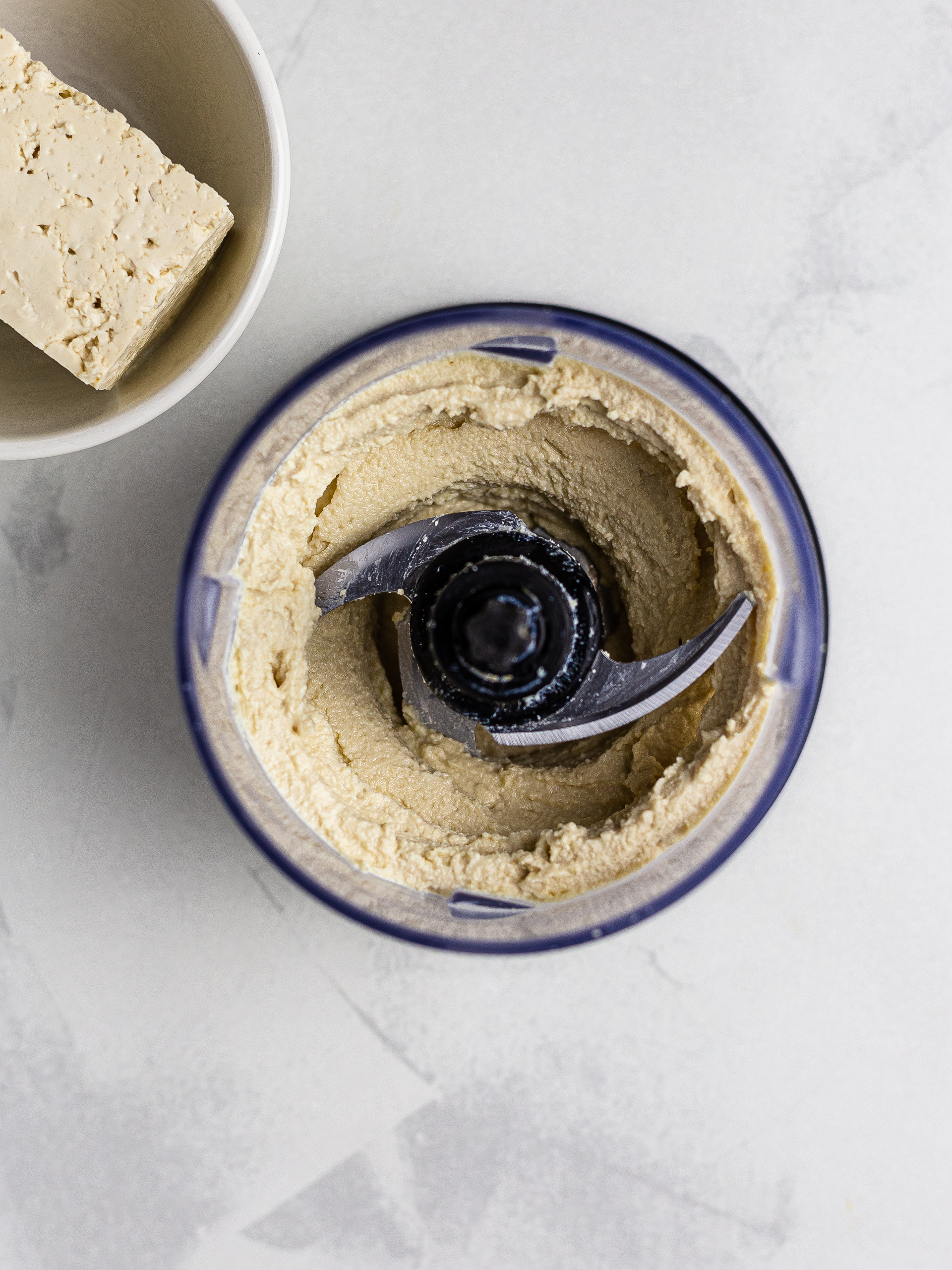 blended firm tofu for cannoli filling