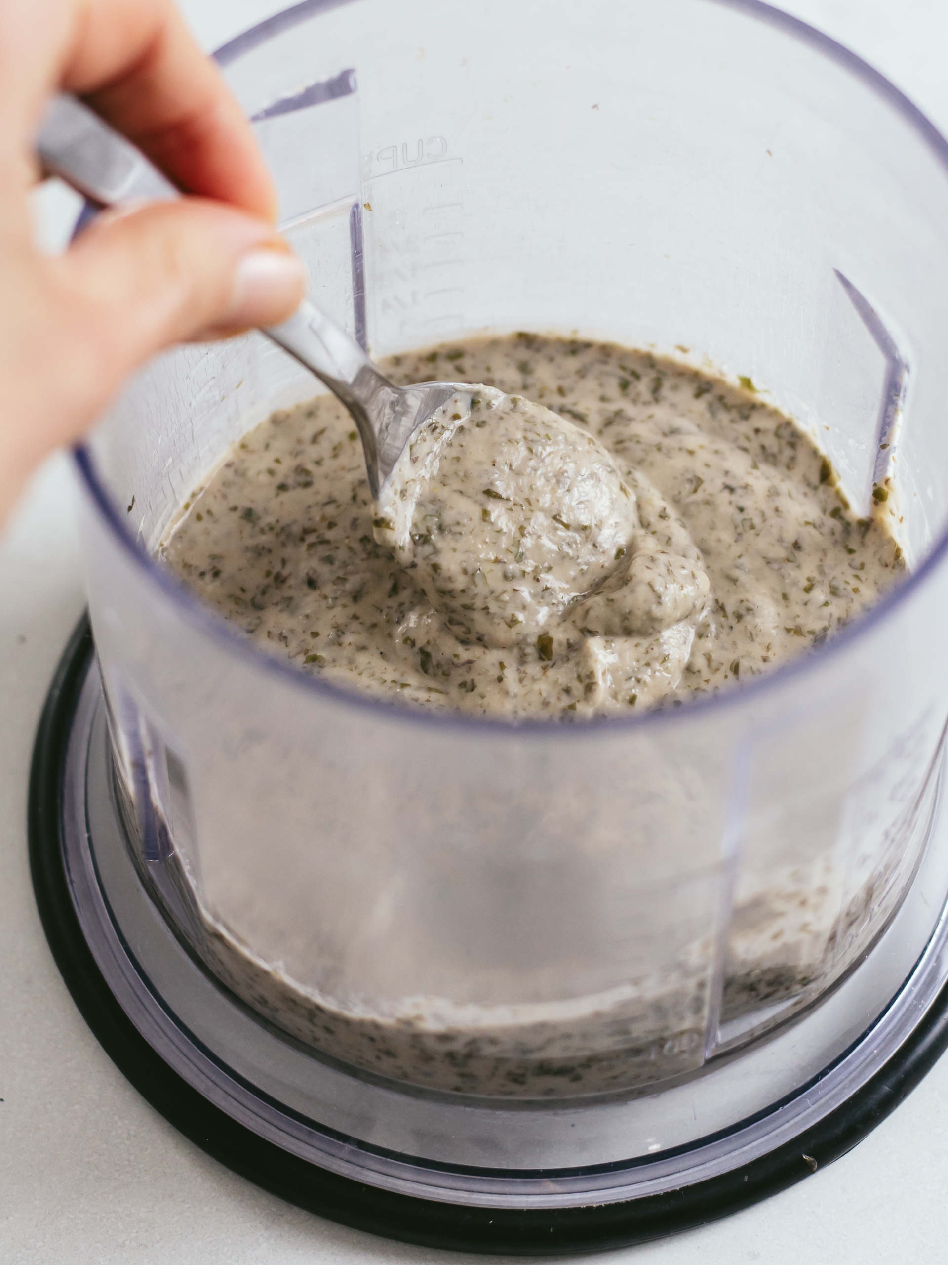 paste with blended shiitake mushrooms, nori, and miso