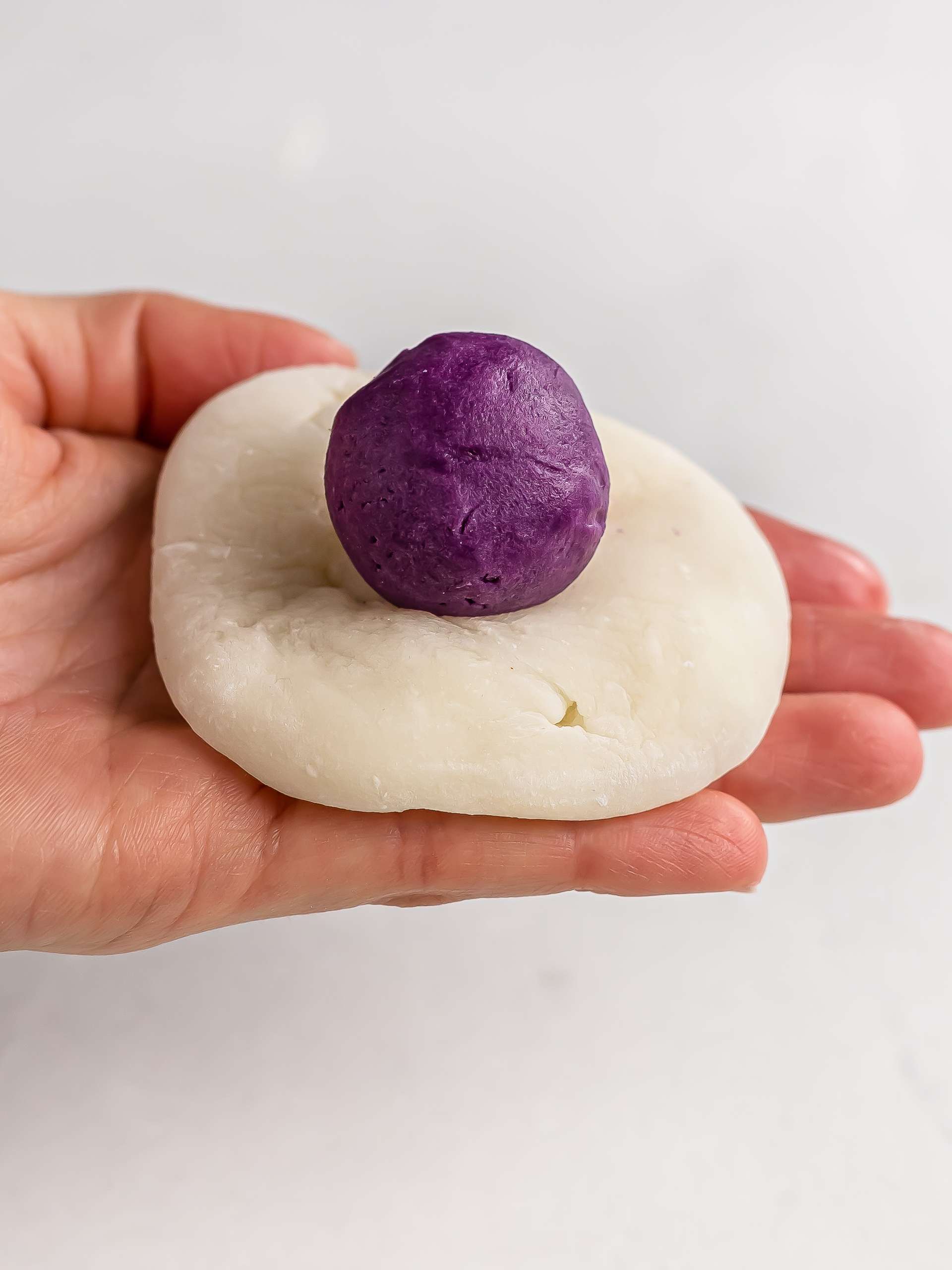 mochi with ube butter filling