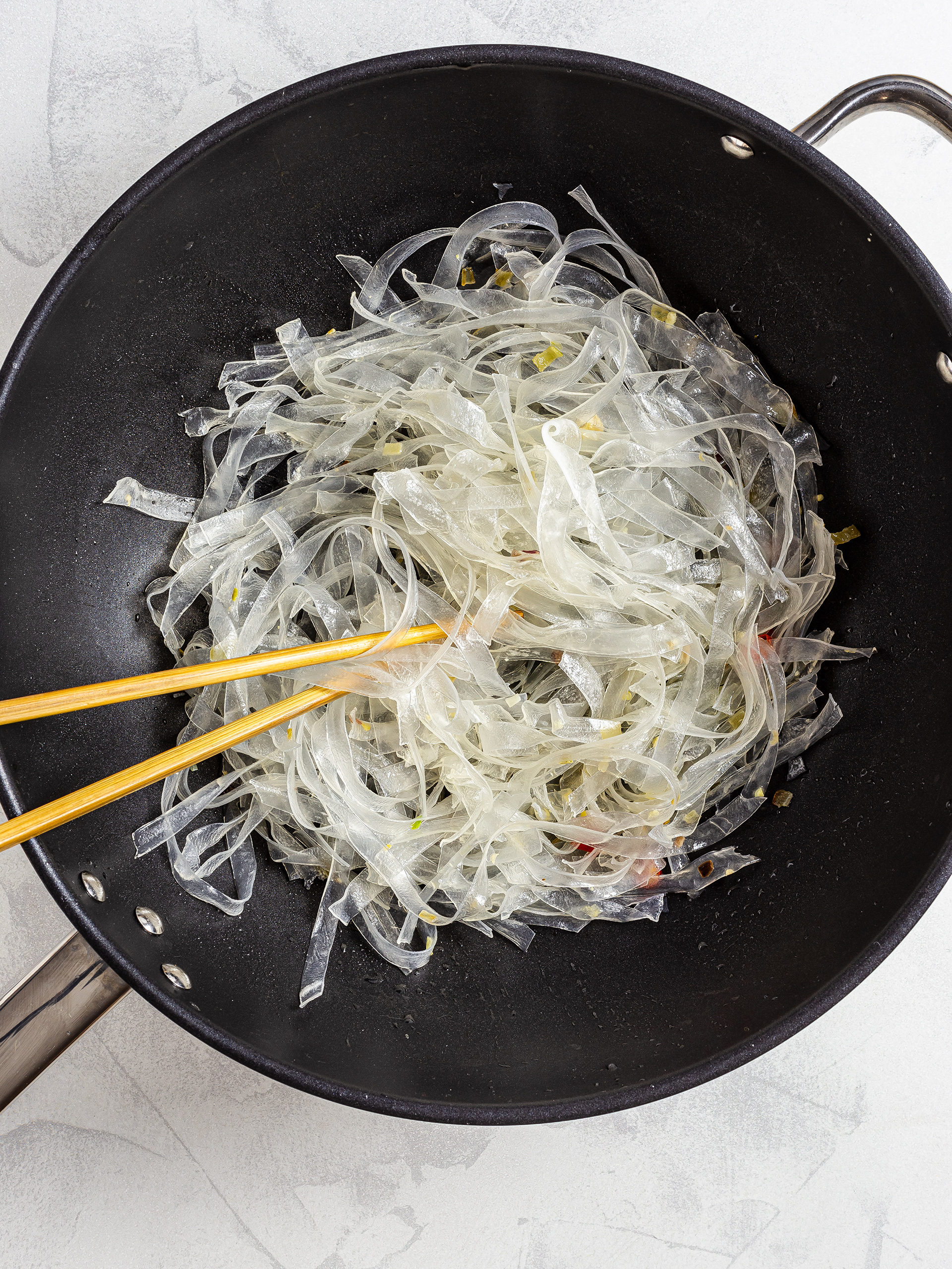 Glass noodle stir fry