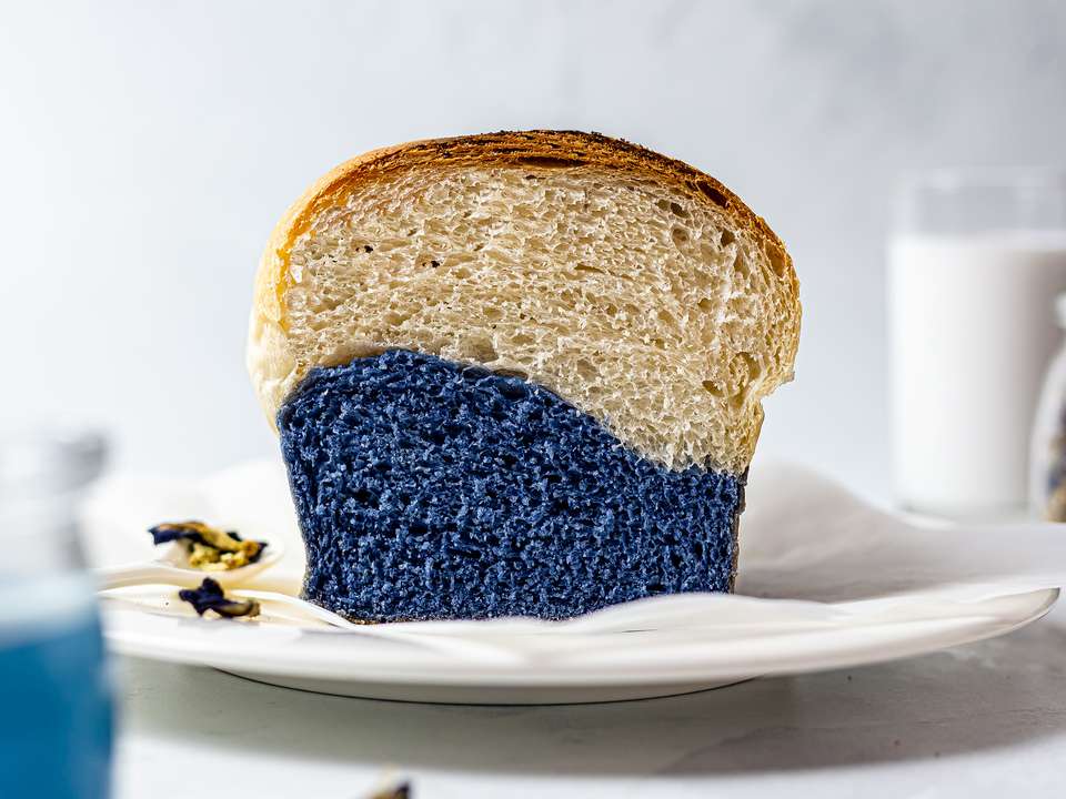 Butterfly Pea Bread (Braided Blue Milk Bread) Foodaciously
