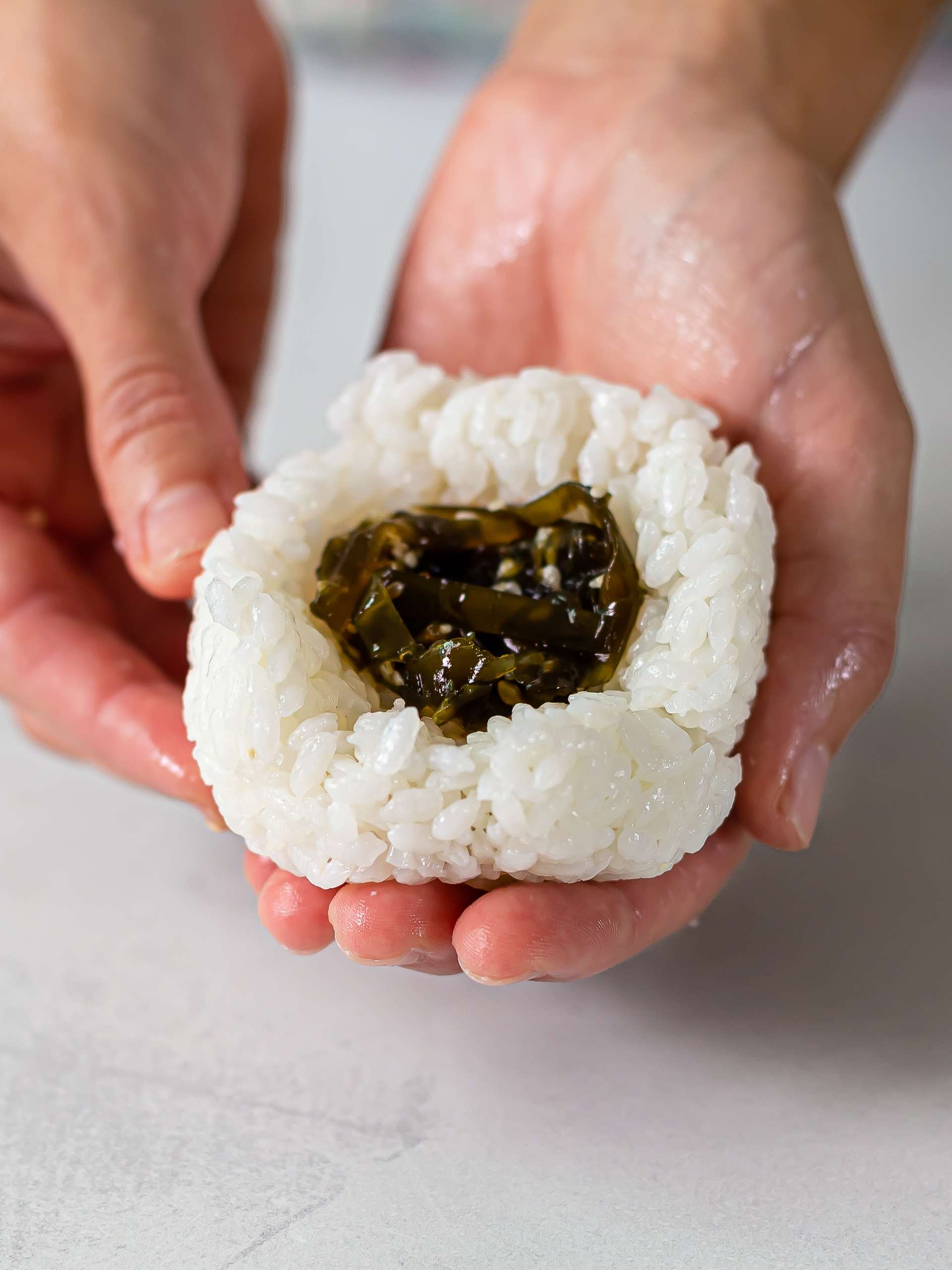 onigiri rice filled with kombu