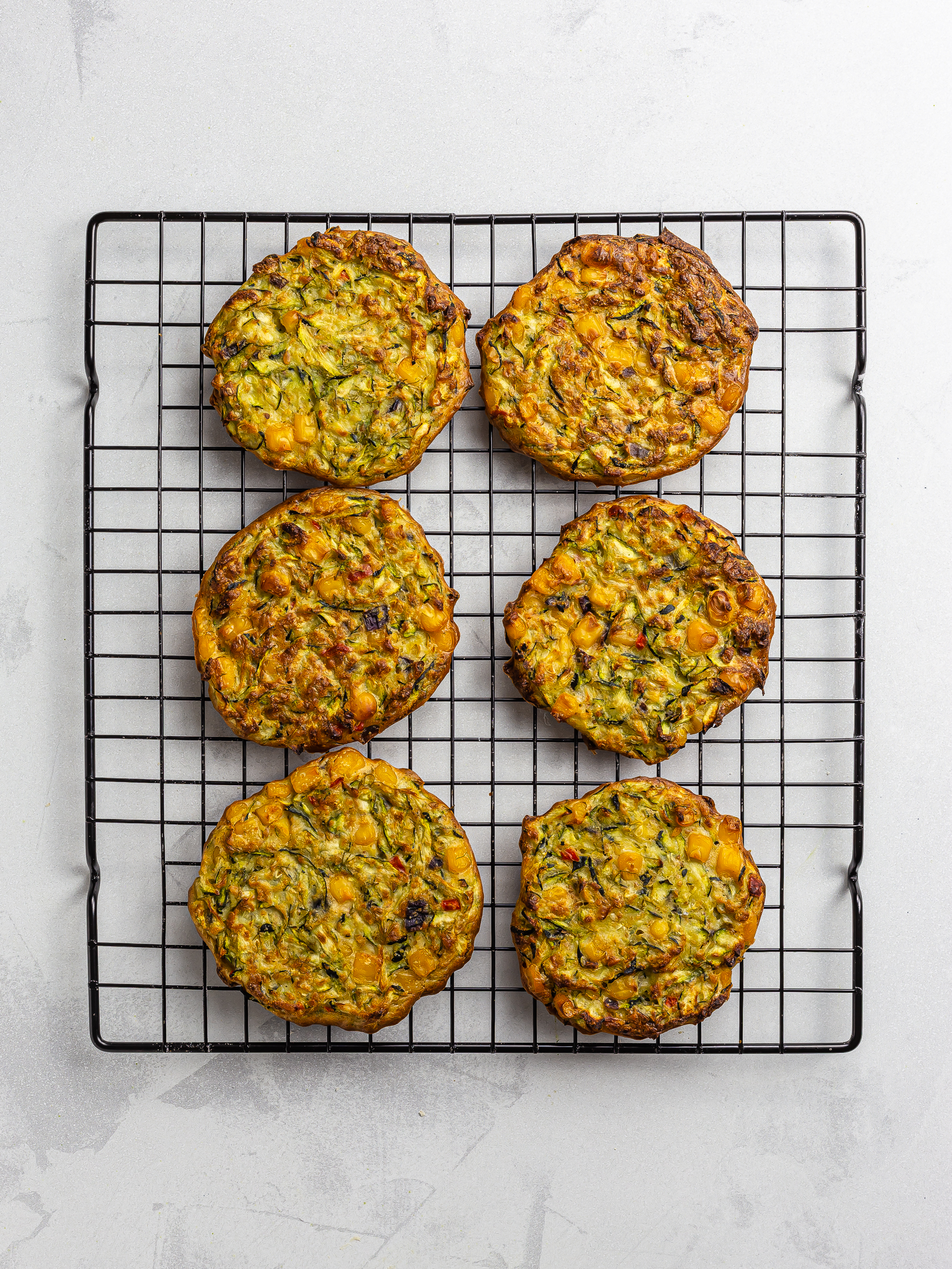 oven-baked zucchini corn fritters