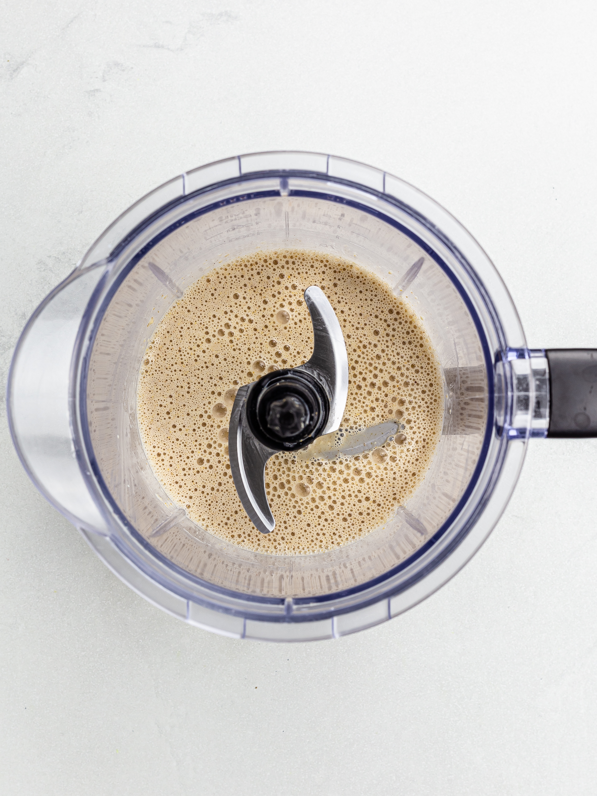 peanut punch with peanut butter in a blender