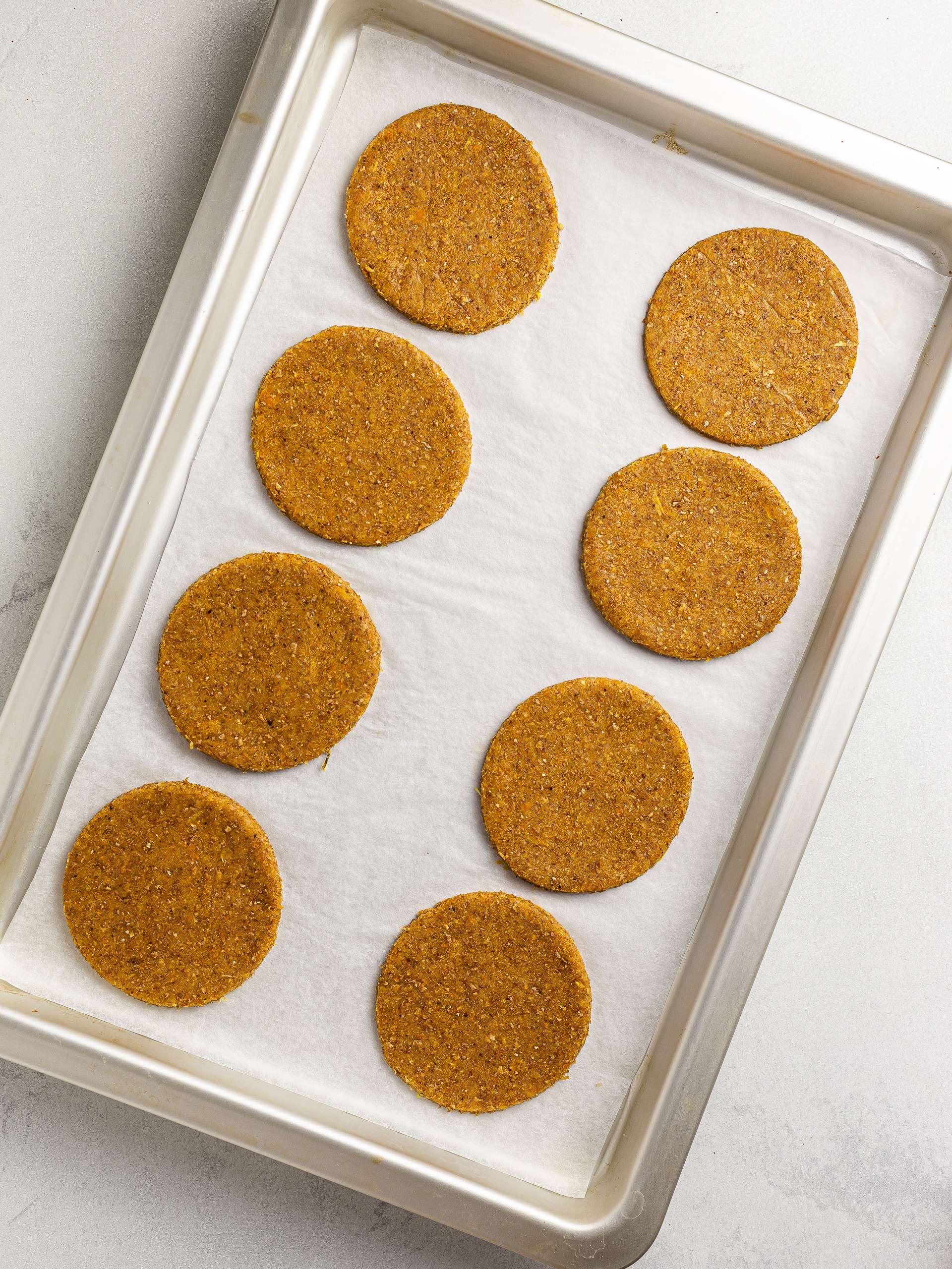 butternut squash cookies on a baking tray