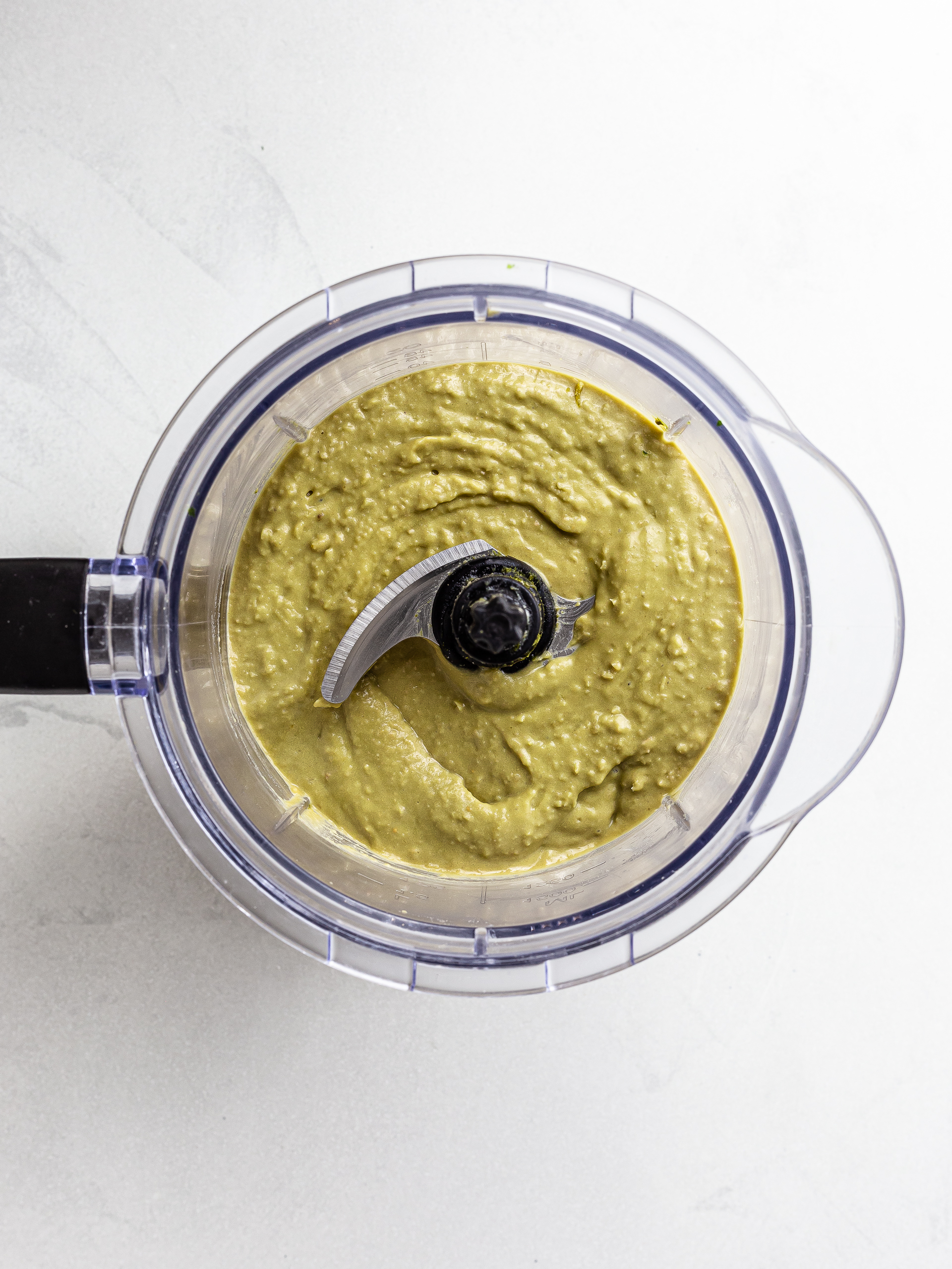 matcha brownie batter in a blender