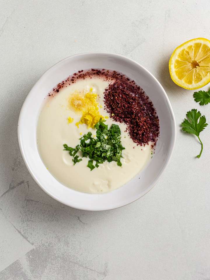 Vegan Sumac Sauce with Yogurt Foodaciously