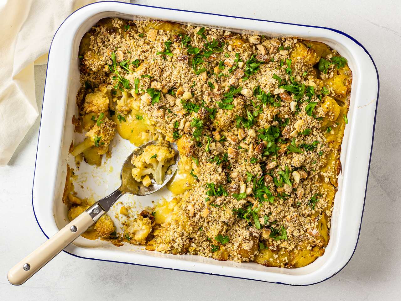 Cauliflower Crumble (Vegan, Low-Fat) | Foodaciously