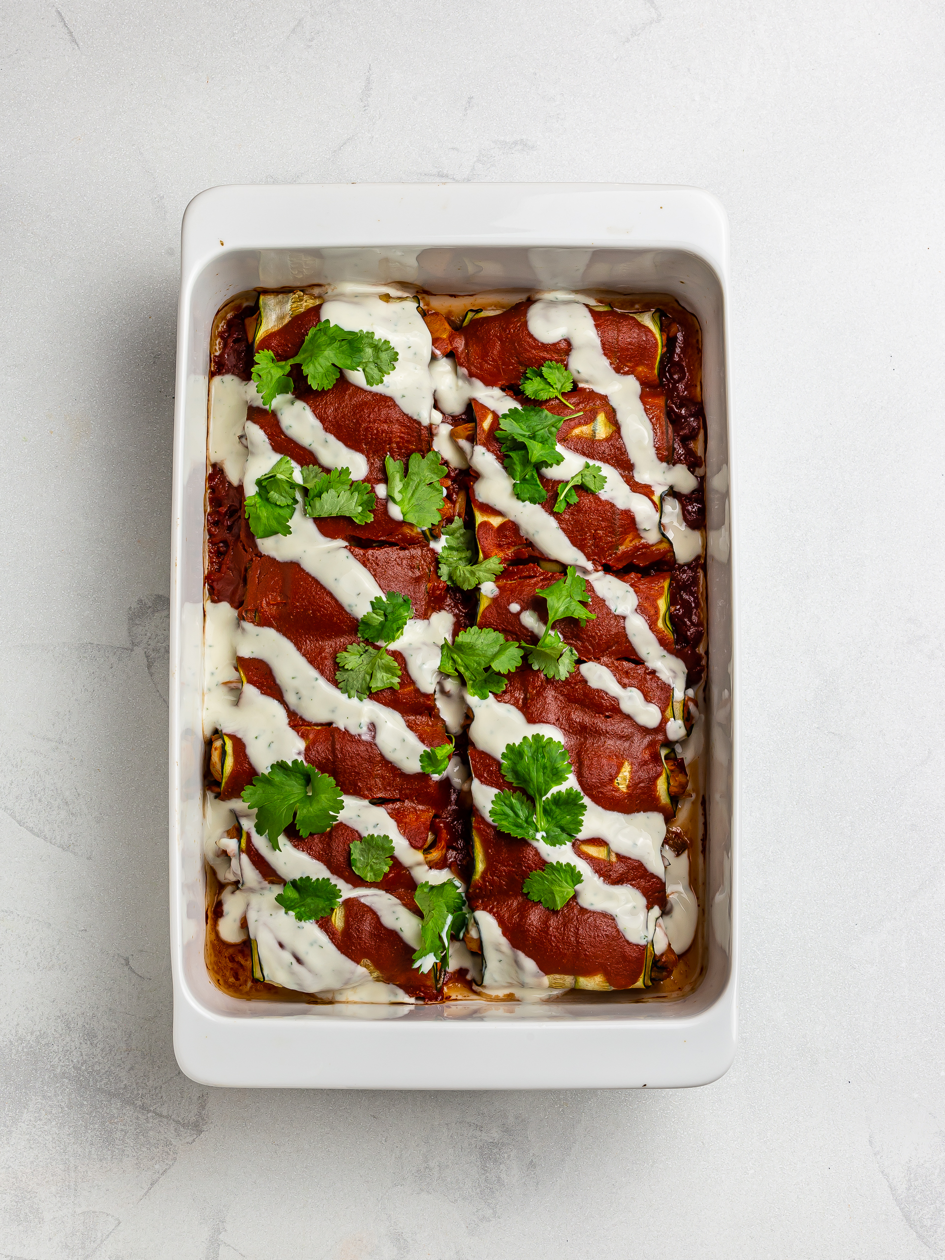 baked vegan zucchini enchiladas