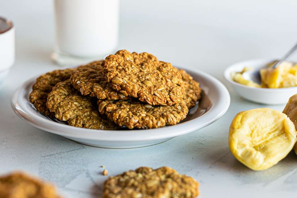 Durian Cookies with Oats (GF, Vegan) | Foodaciously