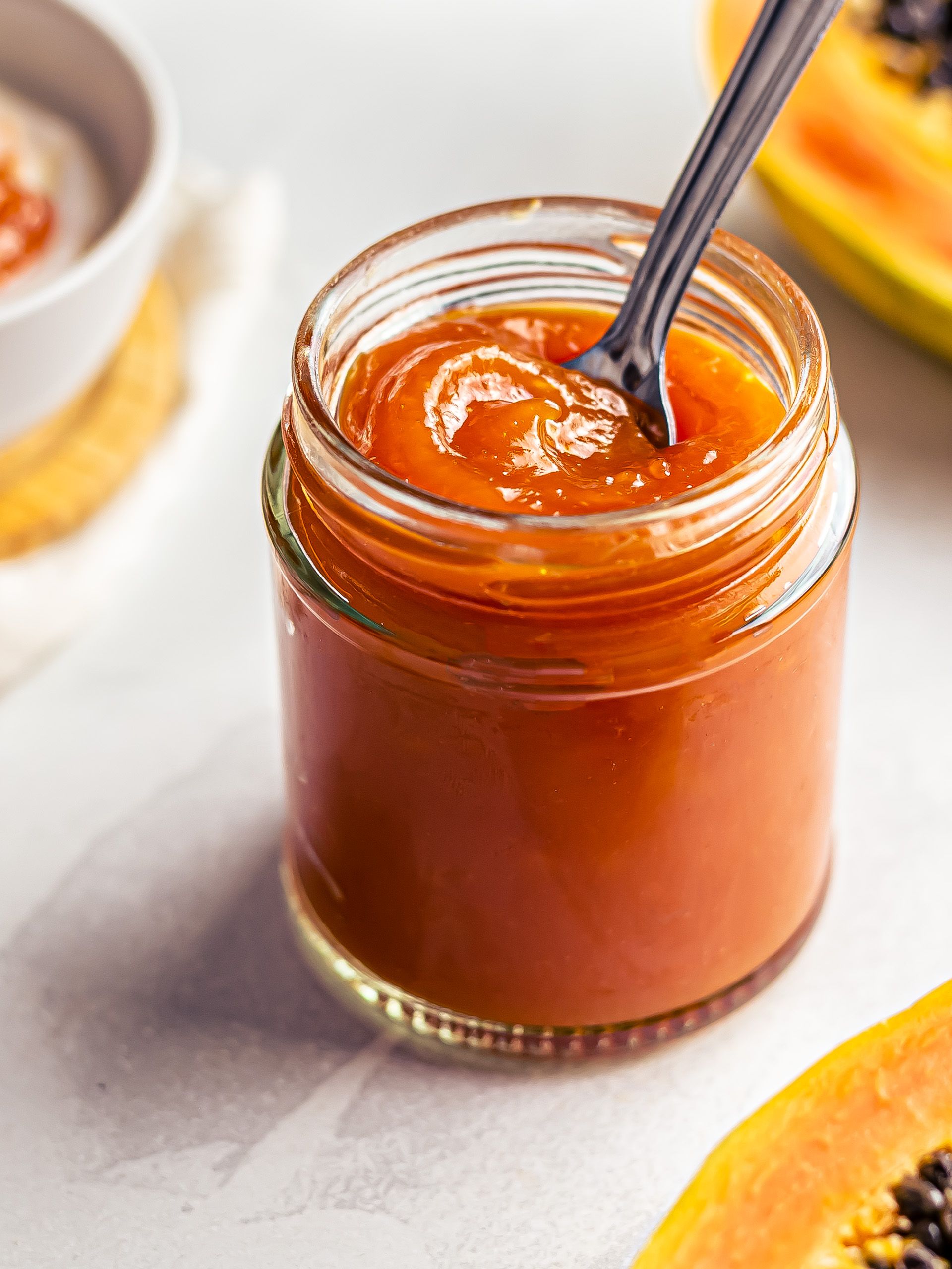 Rezept für Papaya-Marmelade (kein Pektin, zuckerfrei)