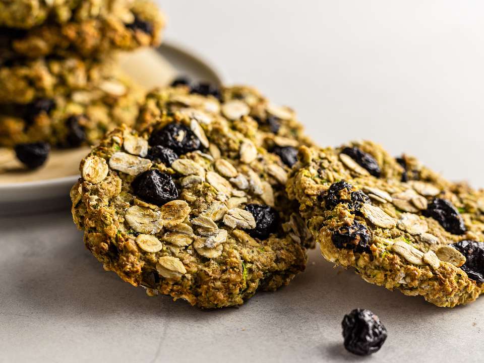 Vegan Zucchini Cookies with Blueberries | Foodaciously