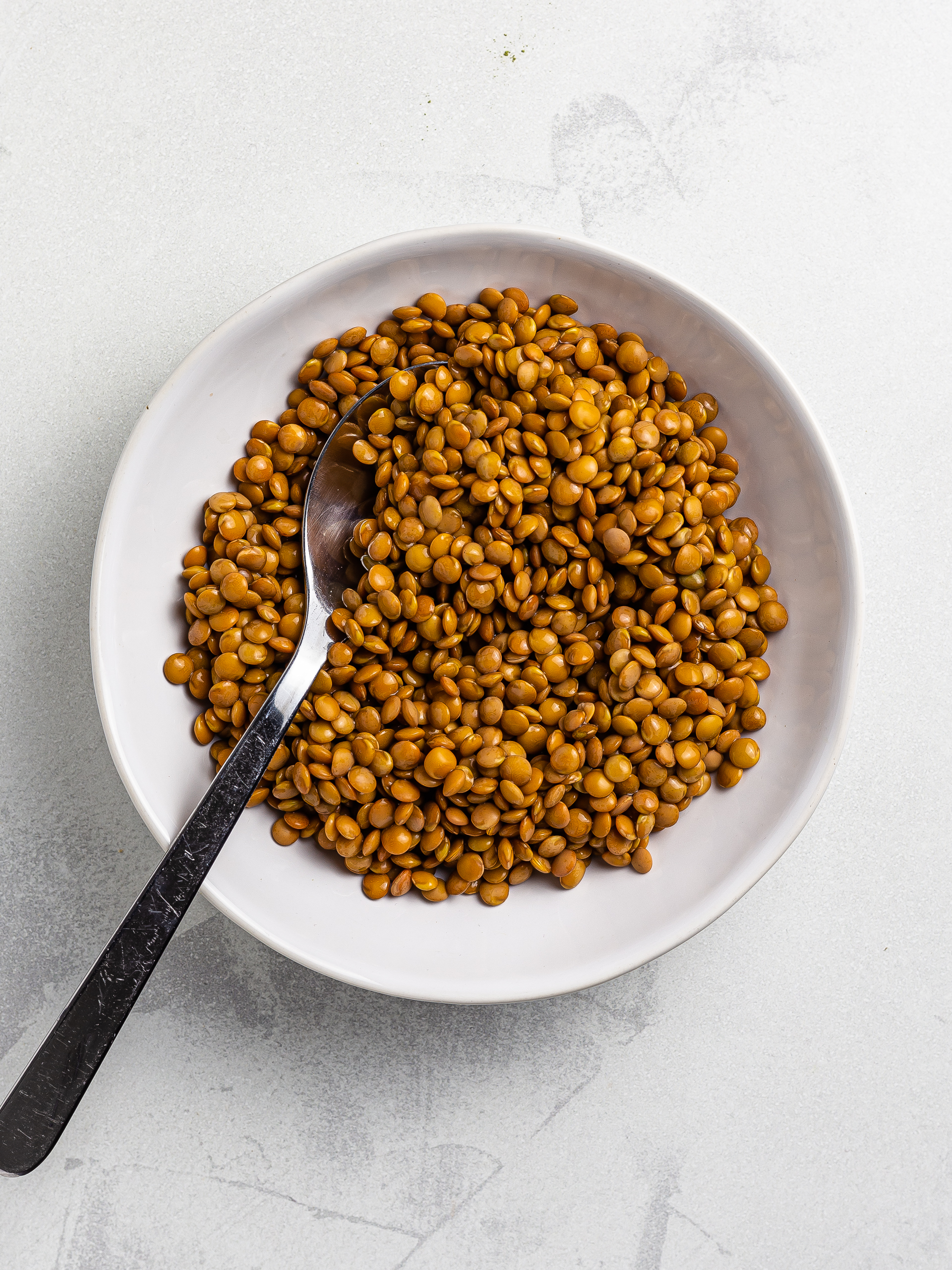 drained canned lentils