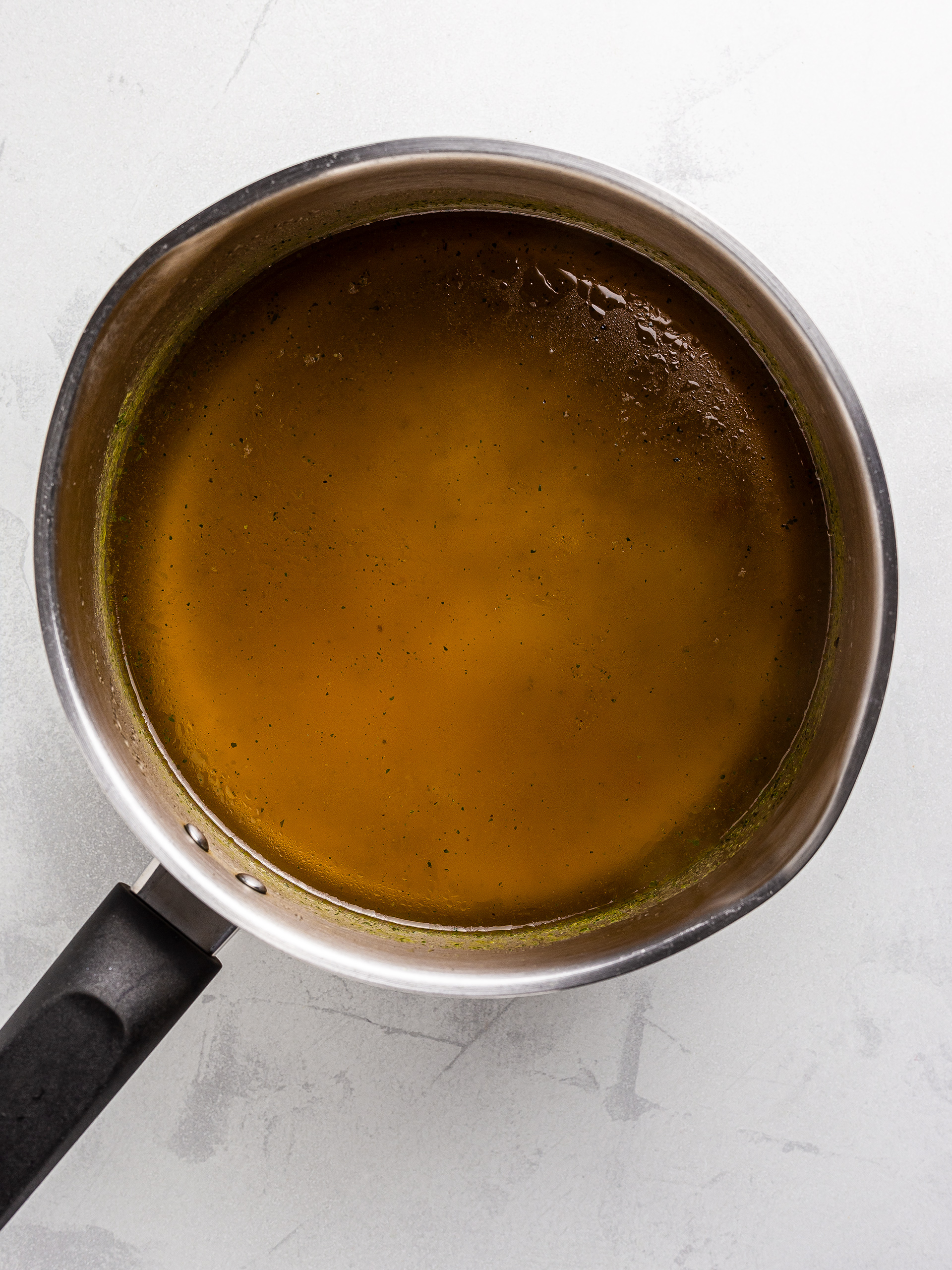 vegetable stock in a pot