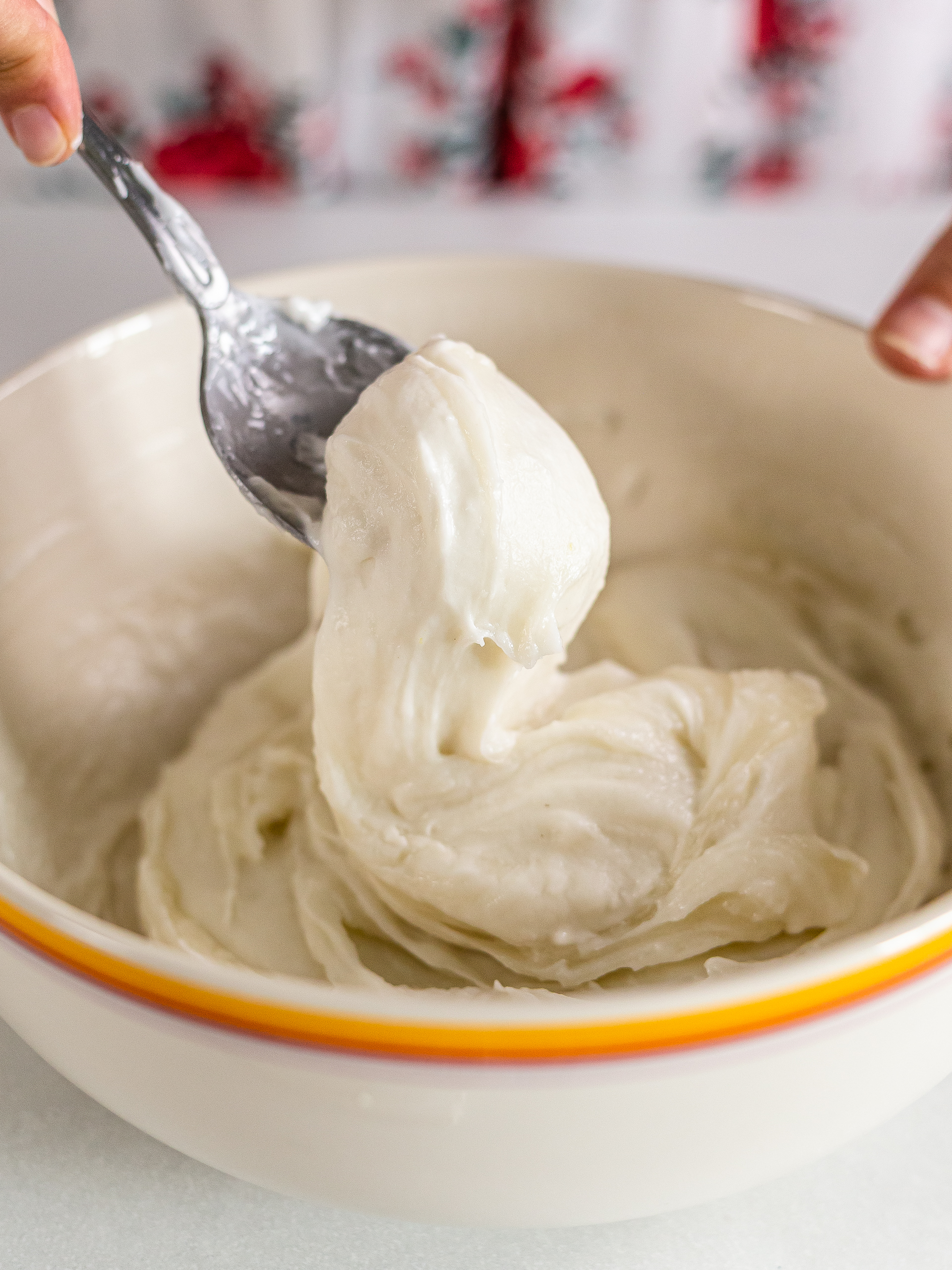 mochi dough cooked in the microwave