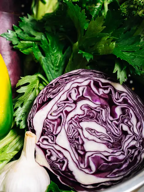 red cabbage with other vegetables